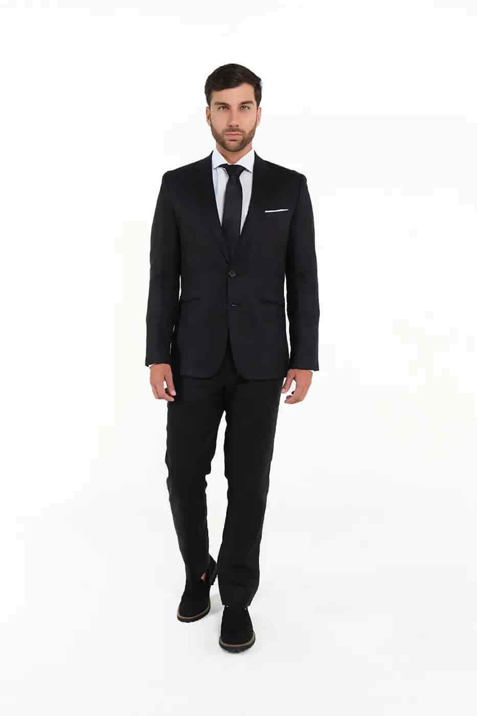 Traje Classic Fit 100% Lino Negro - miniatura 12