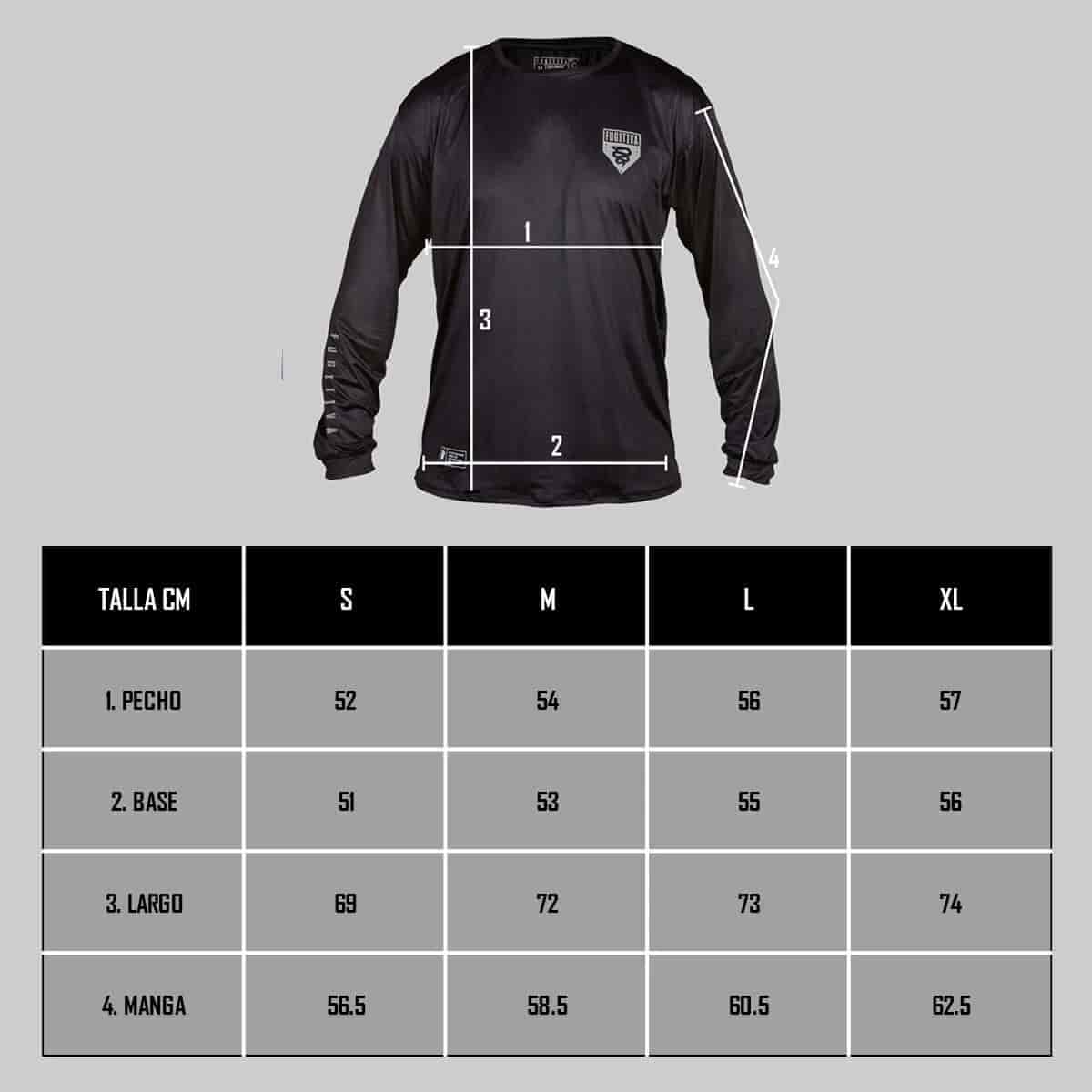 Jersey FGTV Manga Larga Negro / Negro - miniatura 5