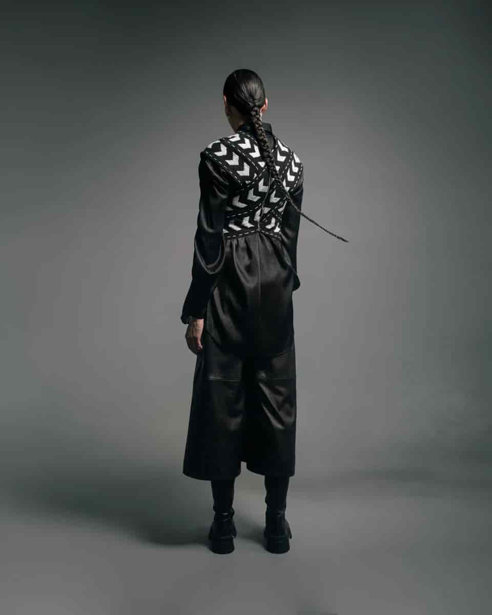 SHORT LEATHER WIDE LEG TROUSERS - miniatura 5