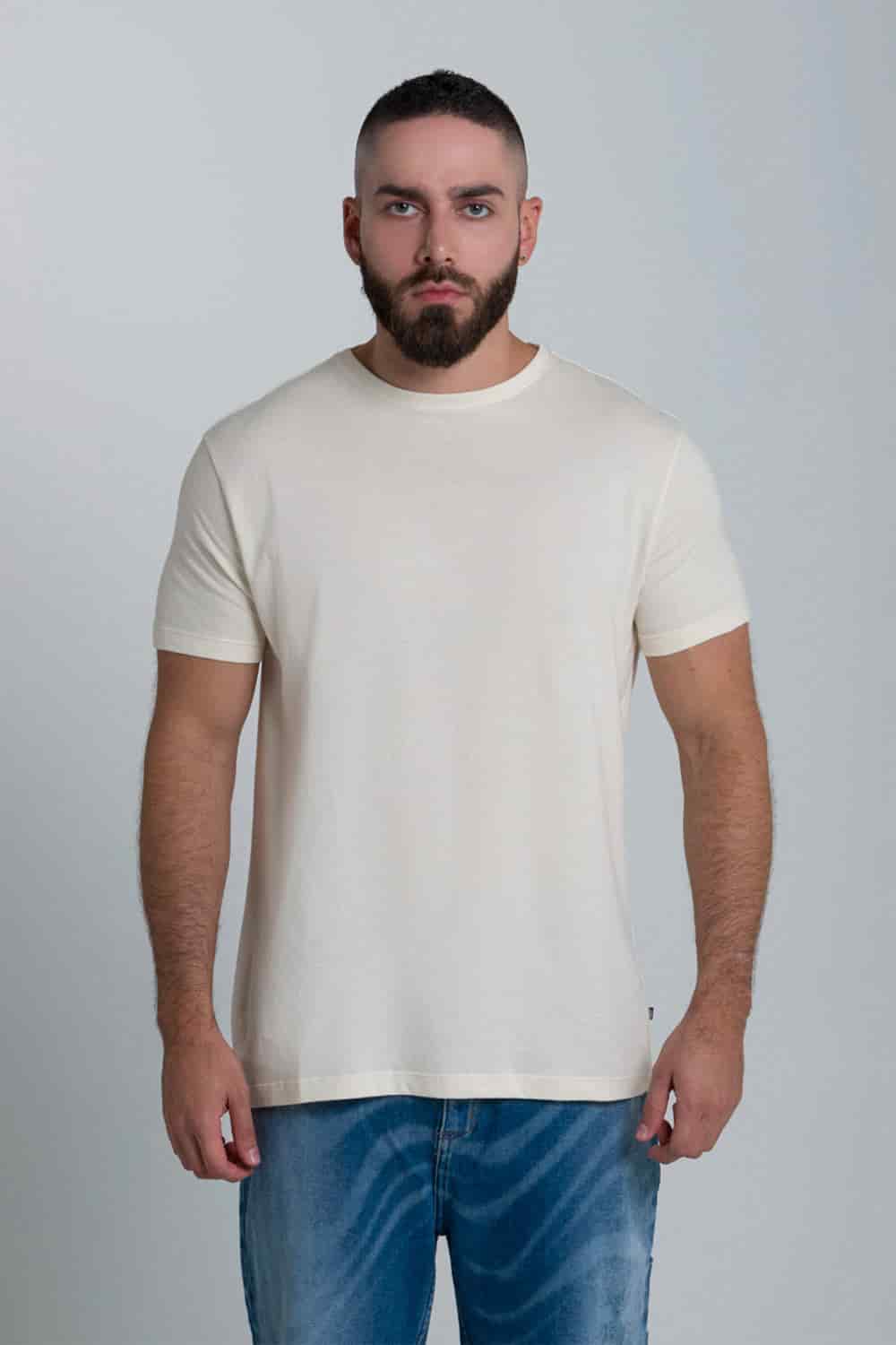 CAMISETA ESTAMPADO LOCALIZADO COLOR IVORY - miniatura 1
