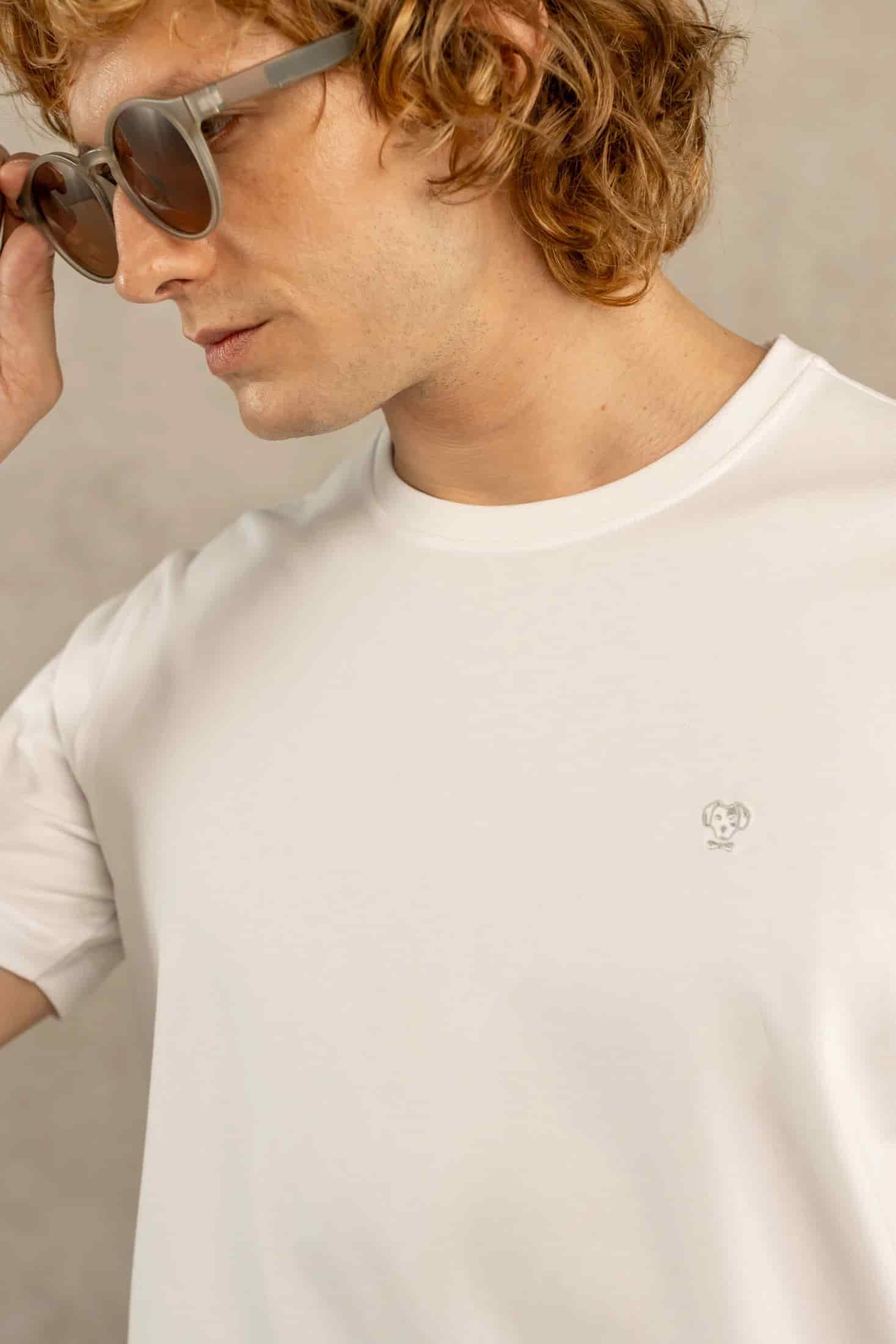 Camiseta Antimanchas Blanco Logo Gris - Talla Regular - miniatura 3