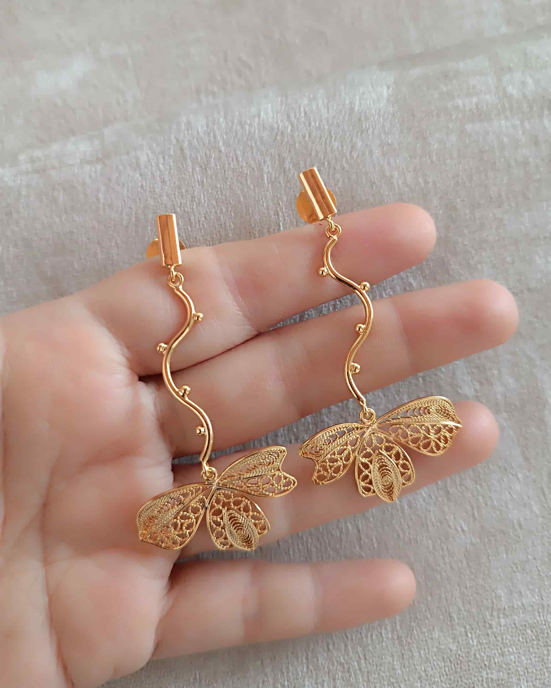 Aretes largo filigrana, Omaira - miniatura 3