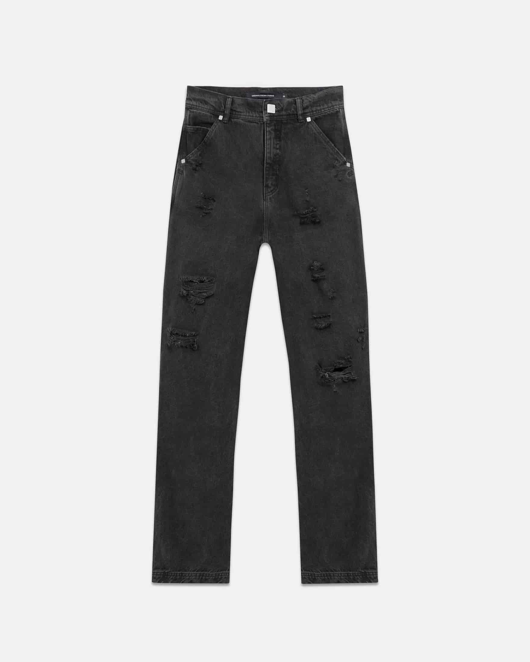 Line Basic Slim Fit Ripped Jeans Washed Black - miniatura 3