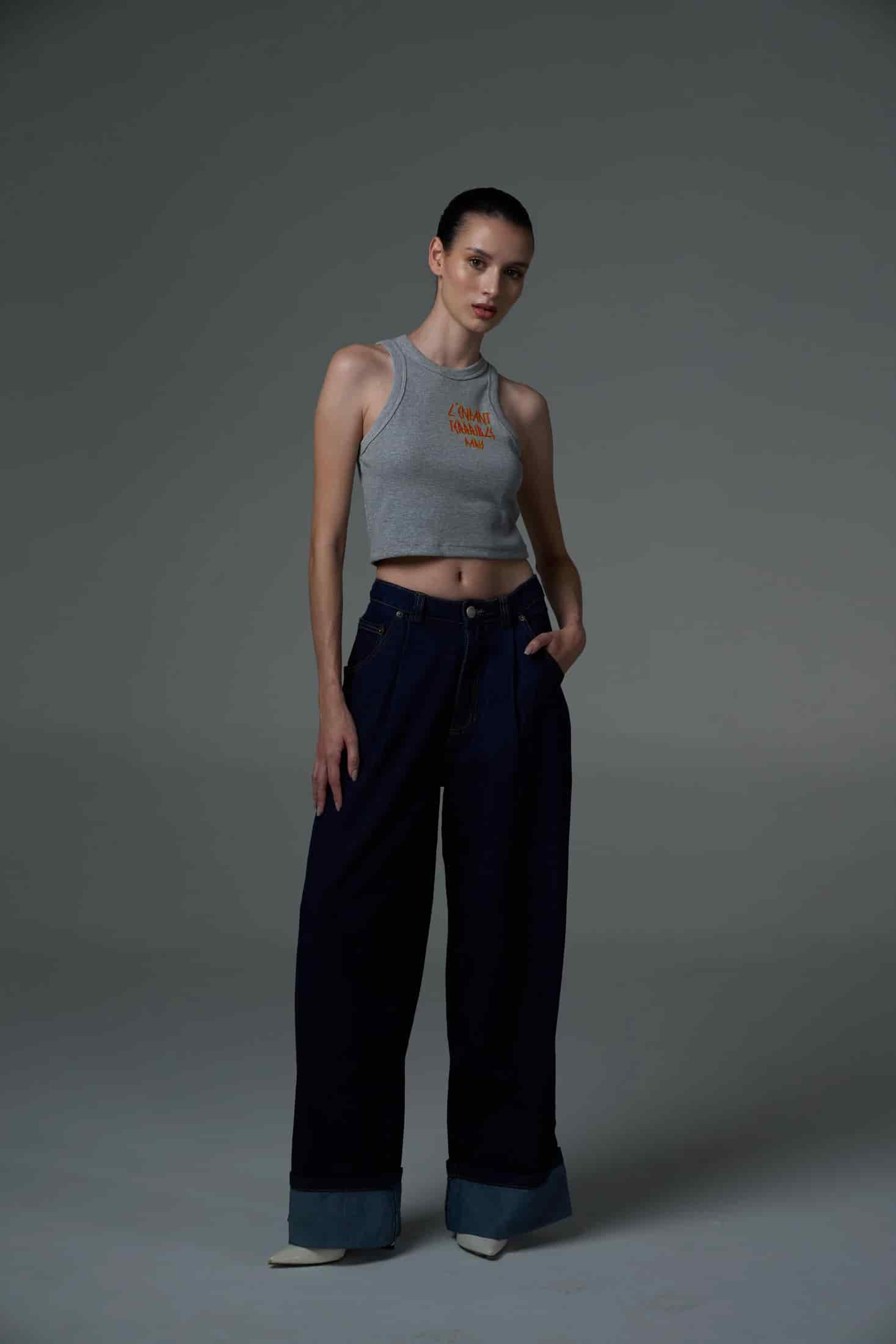 L'ENFANT GRAY WOMEN TANK TOP - miniatura 6