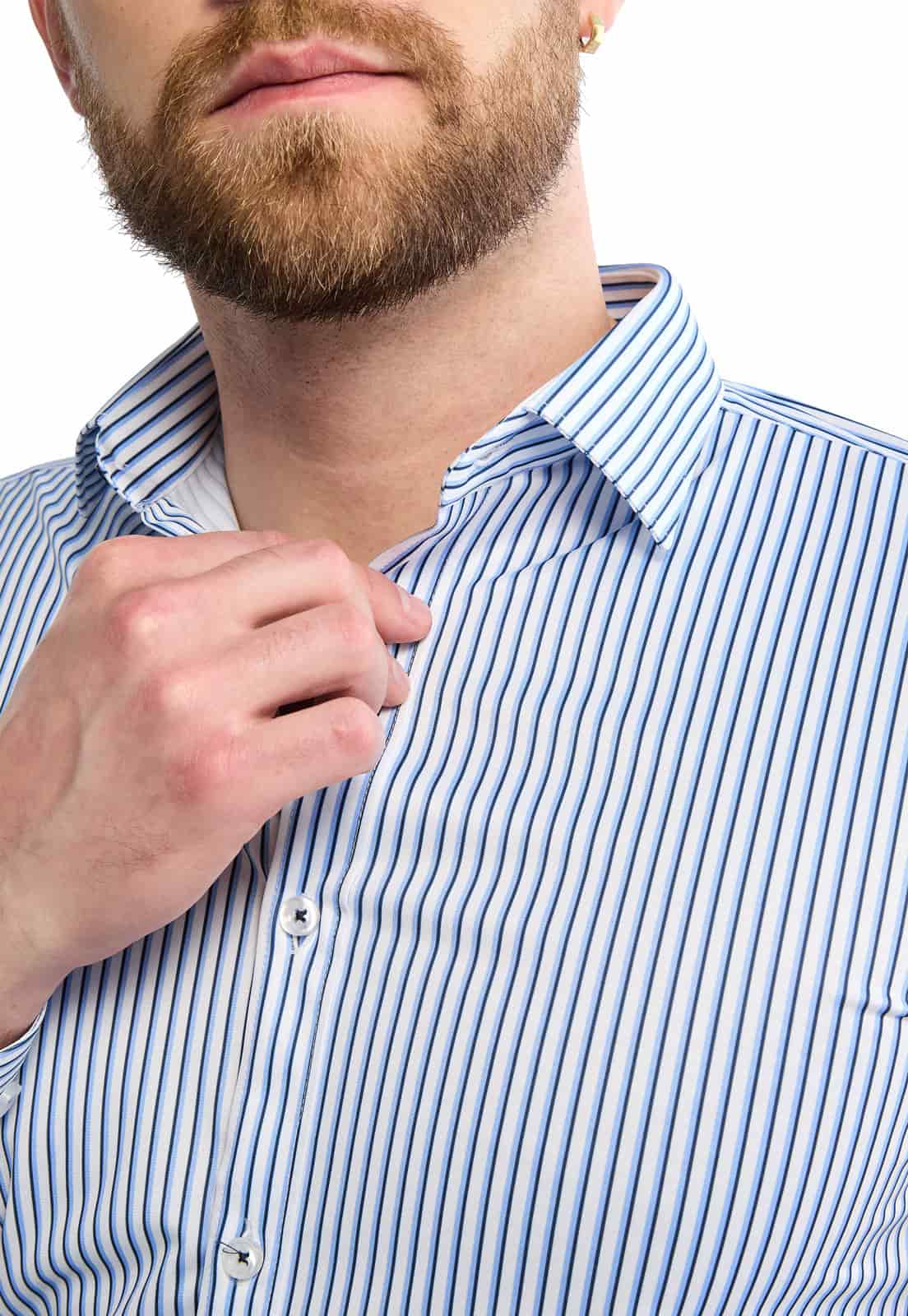Camisa manga larga rayas azules - miniatura 5