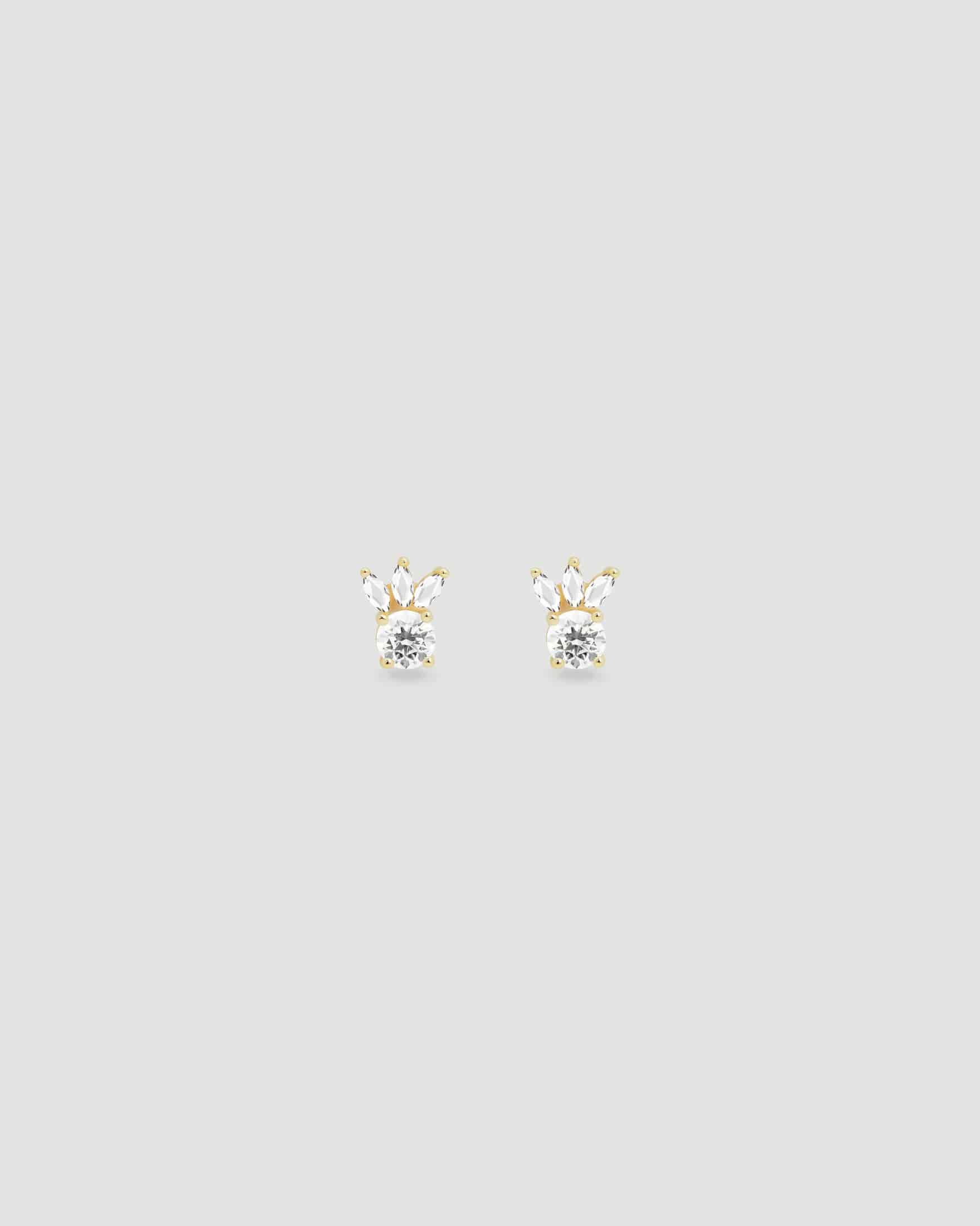 Aretes Mini Corona Cristal - miniatura 1