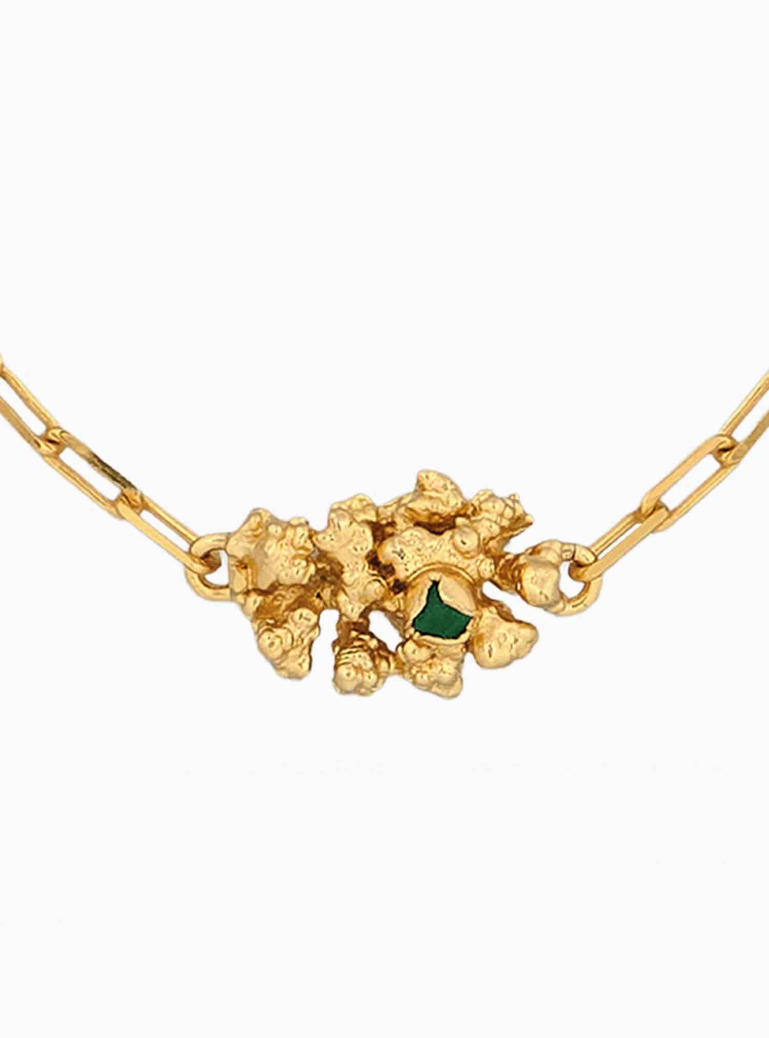 Aura Emerald Chunk Bracelet - miniatura 3