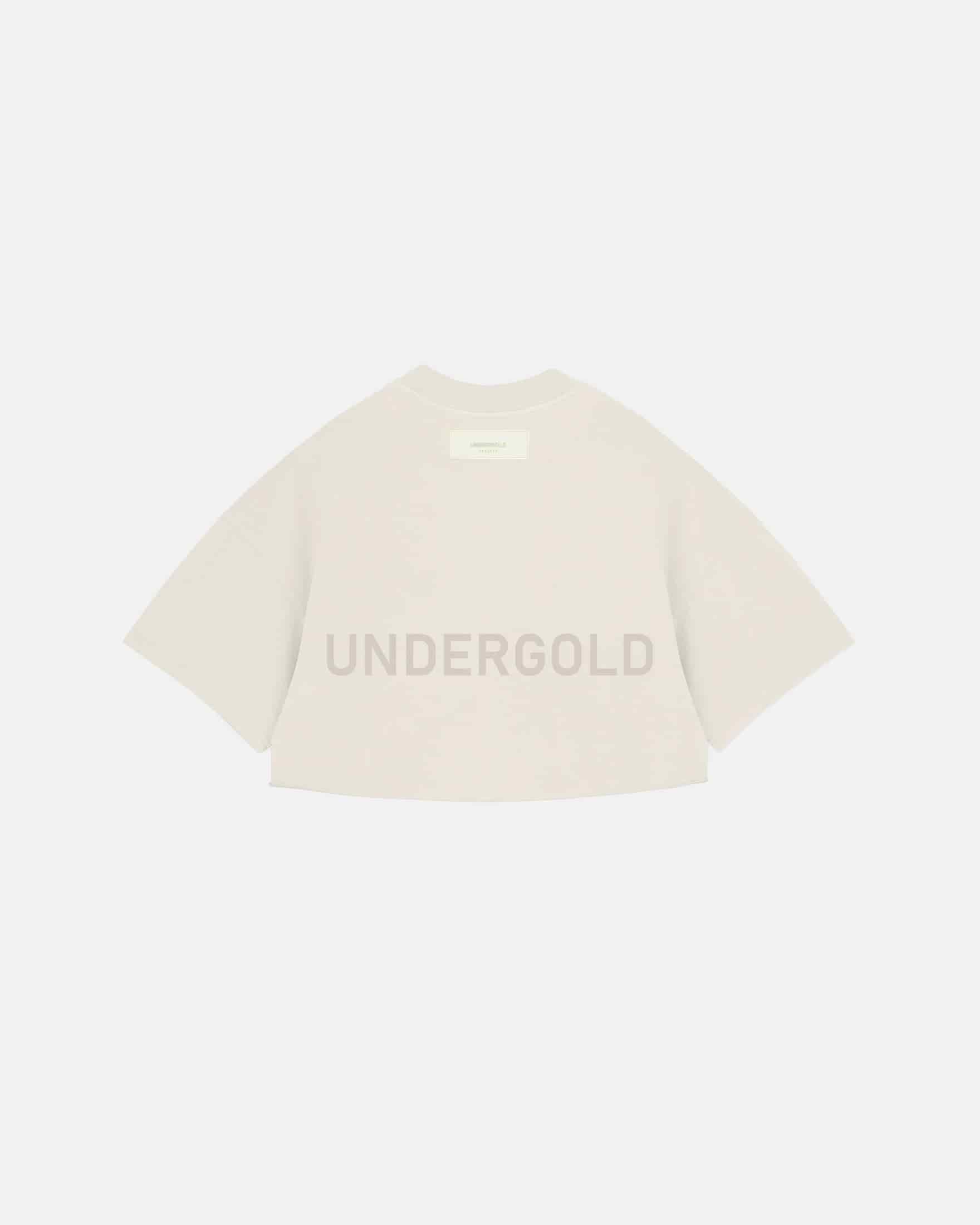 Line Logo Crop Top Cream - miniatura 1