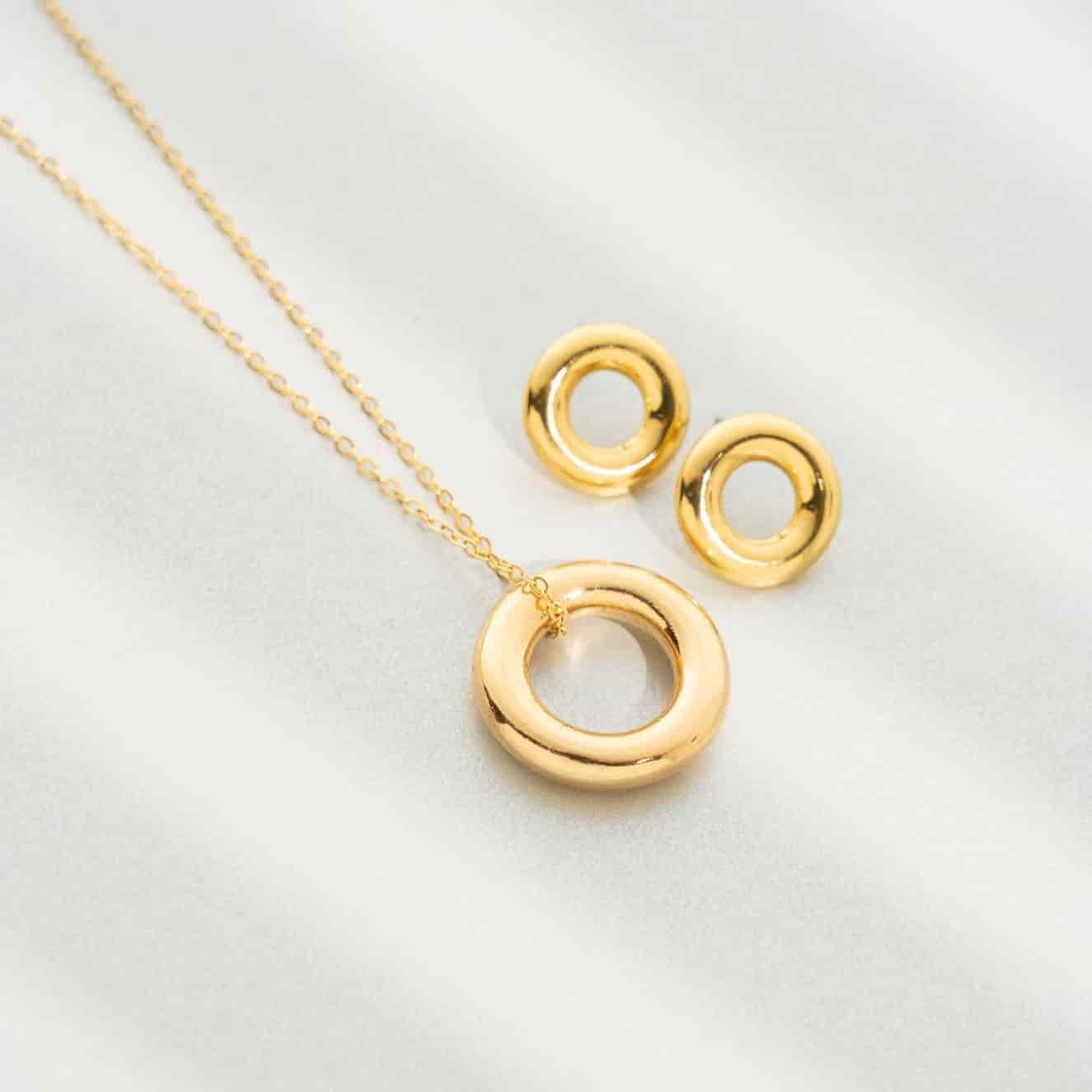 Set Collar + Aretes Circulos - miniatura 2