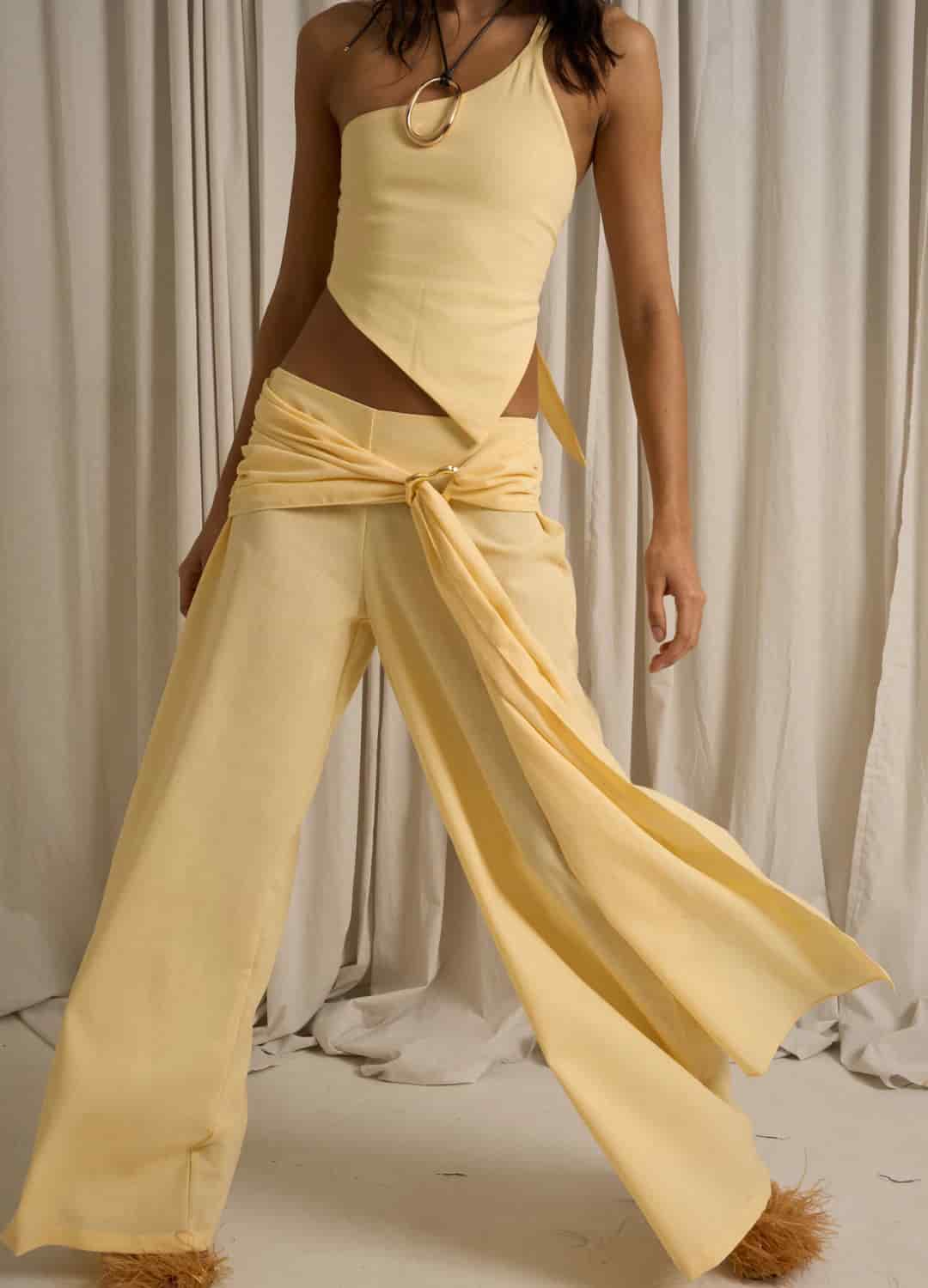 Pantalon Kiss Goodbye Amarillo - miniatura 1