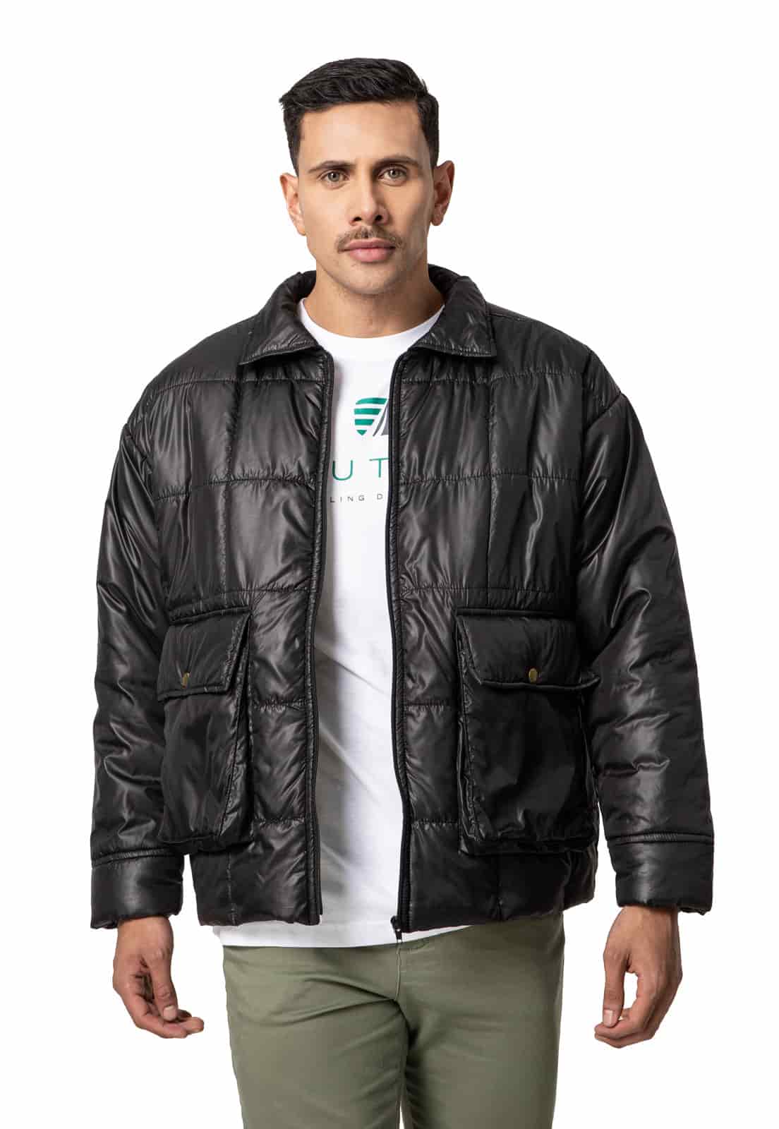 Chaqueta puffer negra - miniatura 1