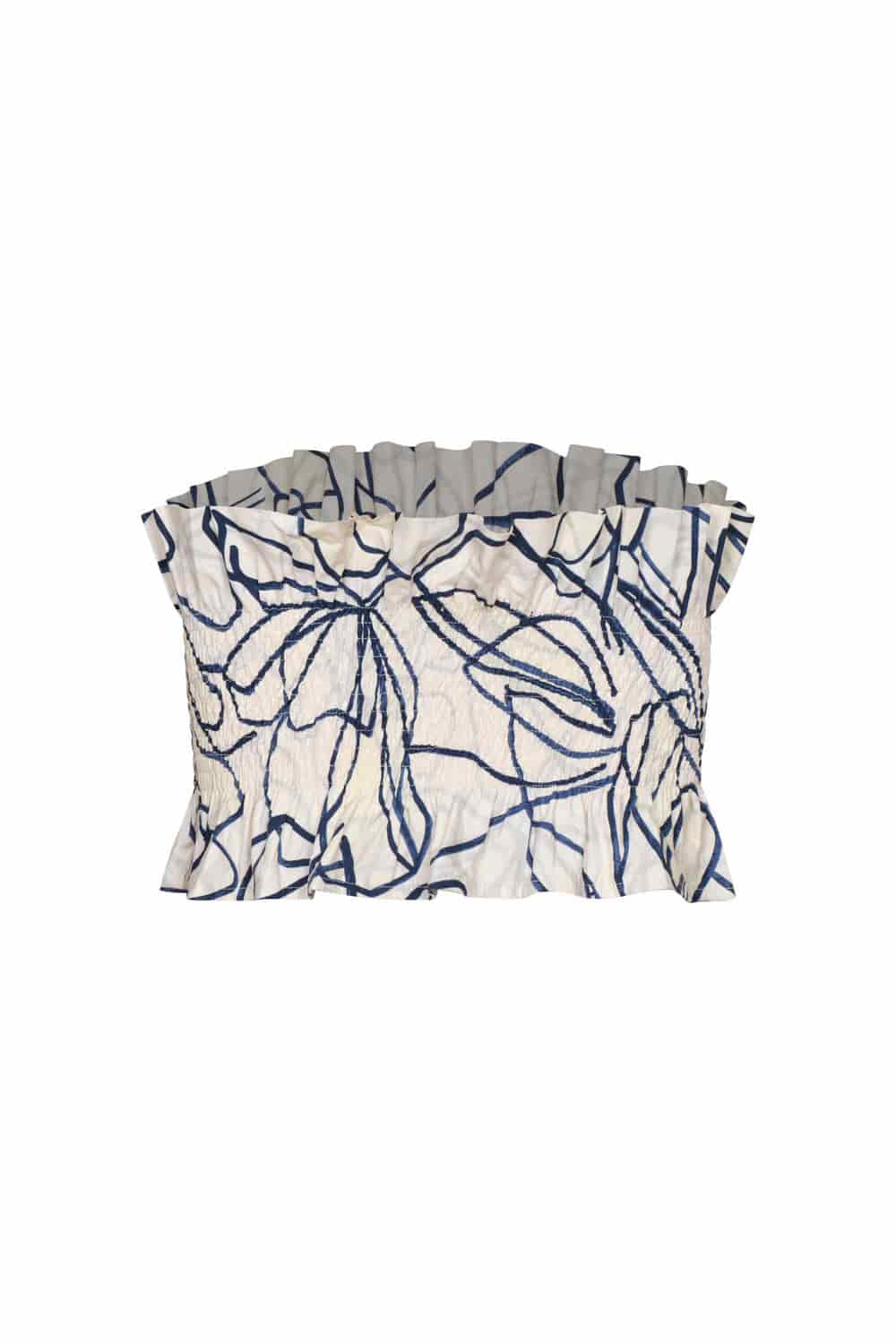 Crop top caracola ivory navy - miniatura 5