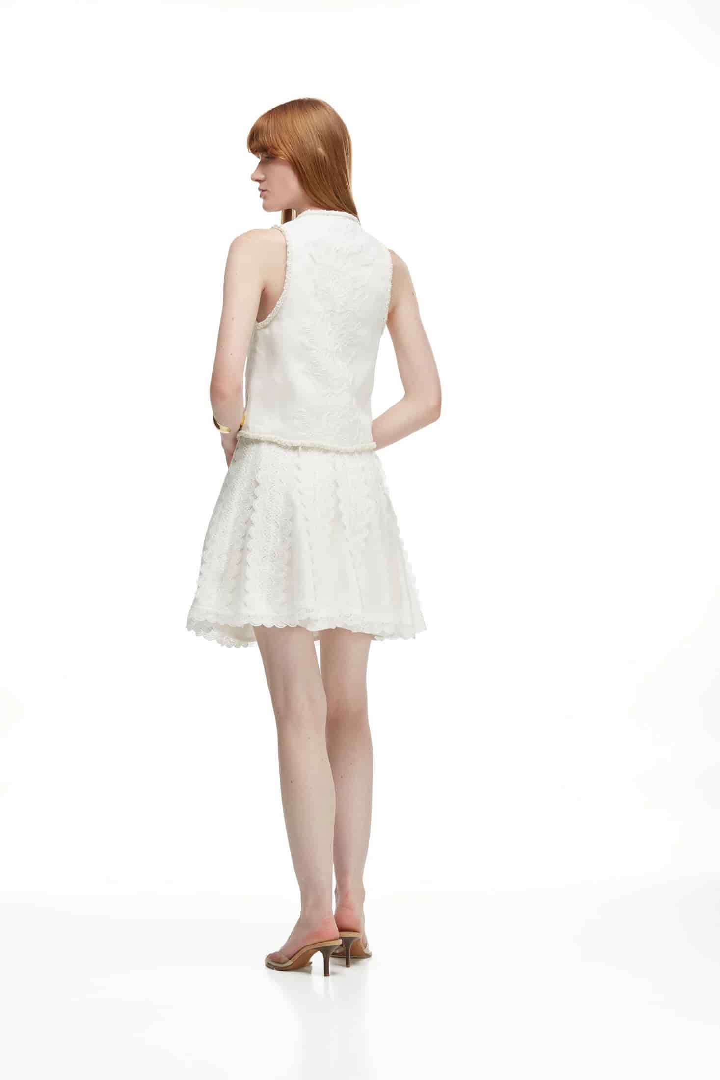 RESPLANDOR MINI SKIRT WHITE - miniatura 2
