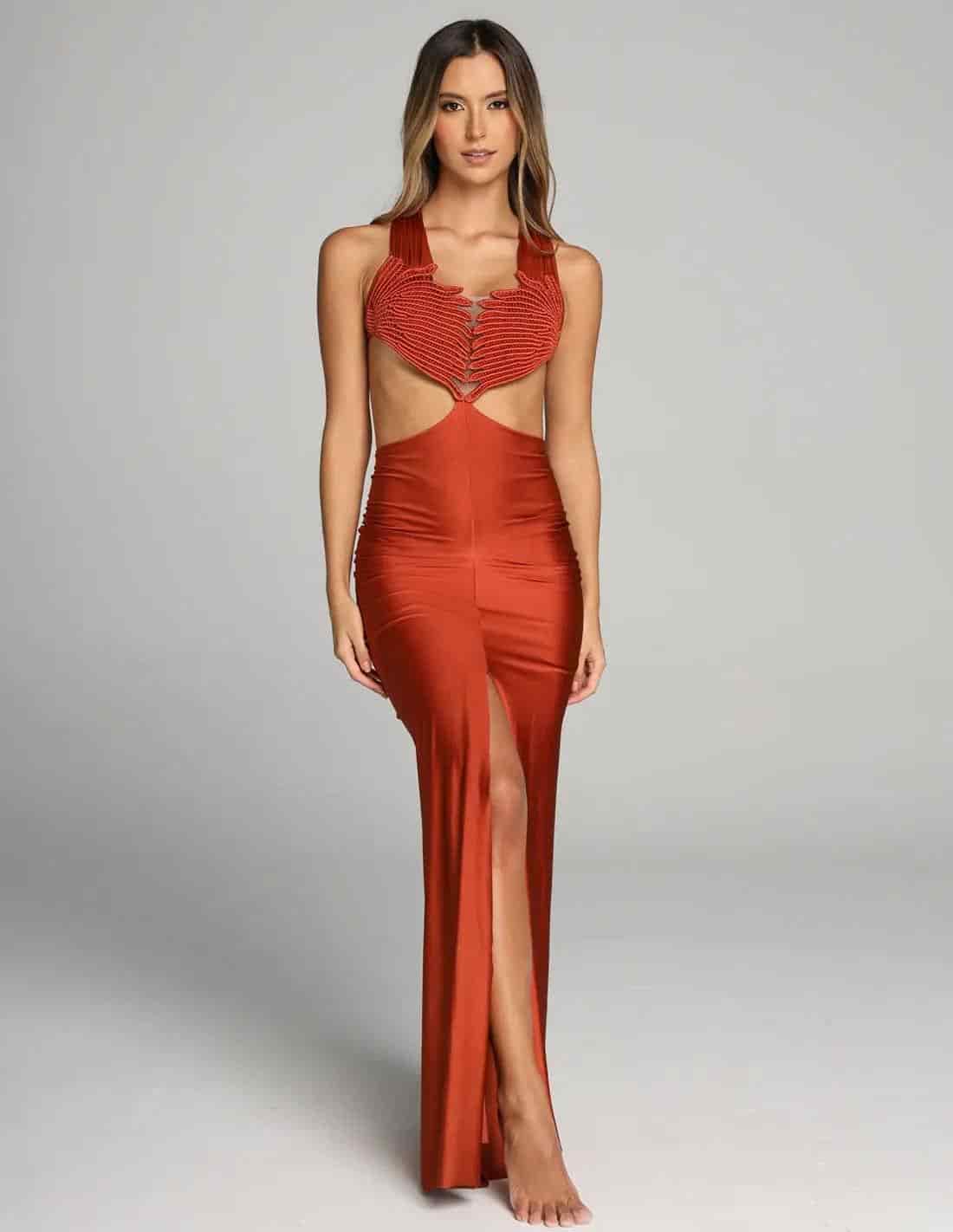 Vestido Iris Ochre - miniatura 1