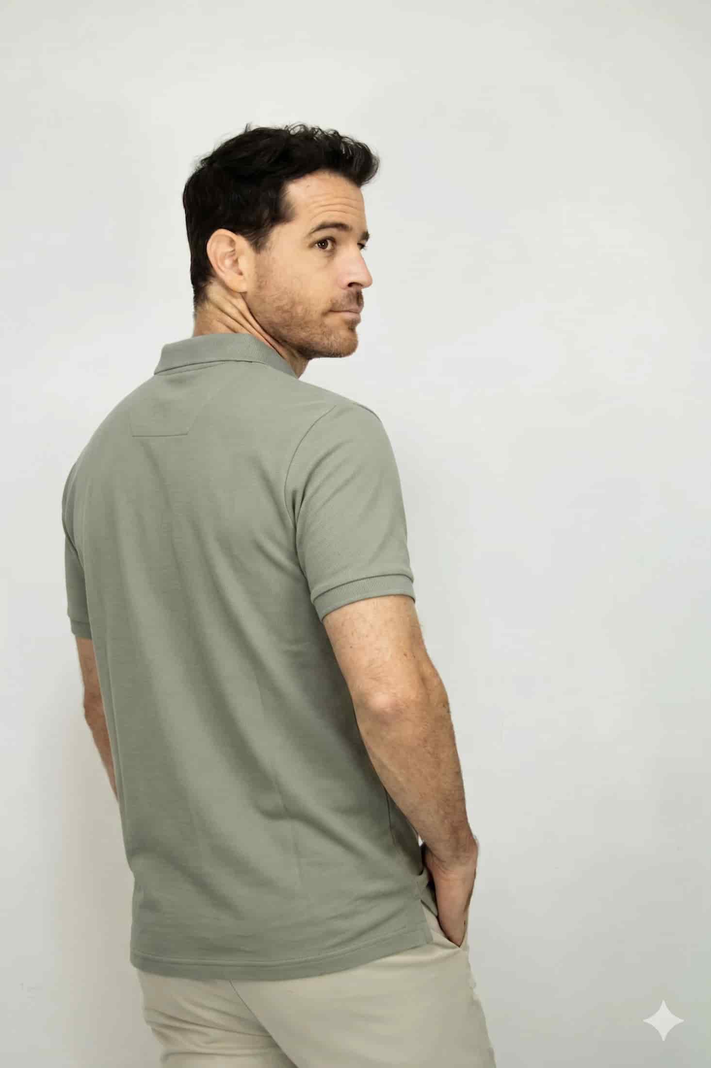 Polo Deportiva Verde Dirty Para Hombre - miniatura 3