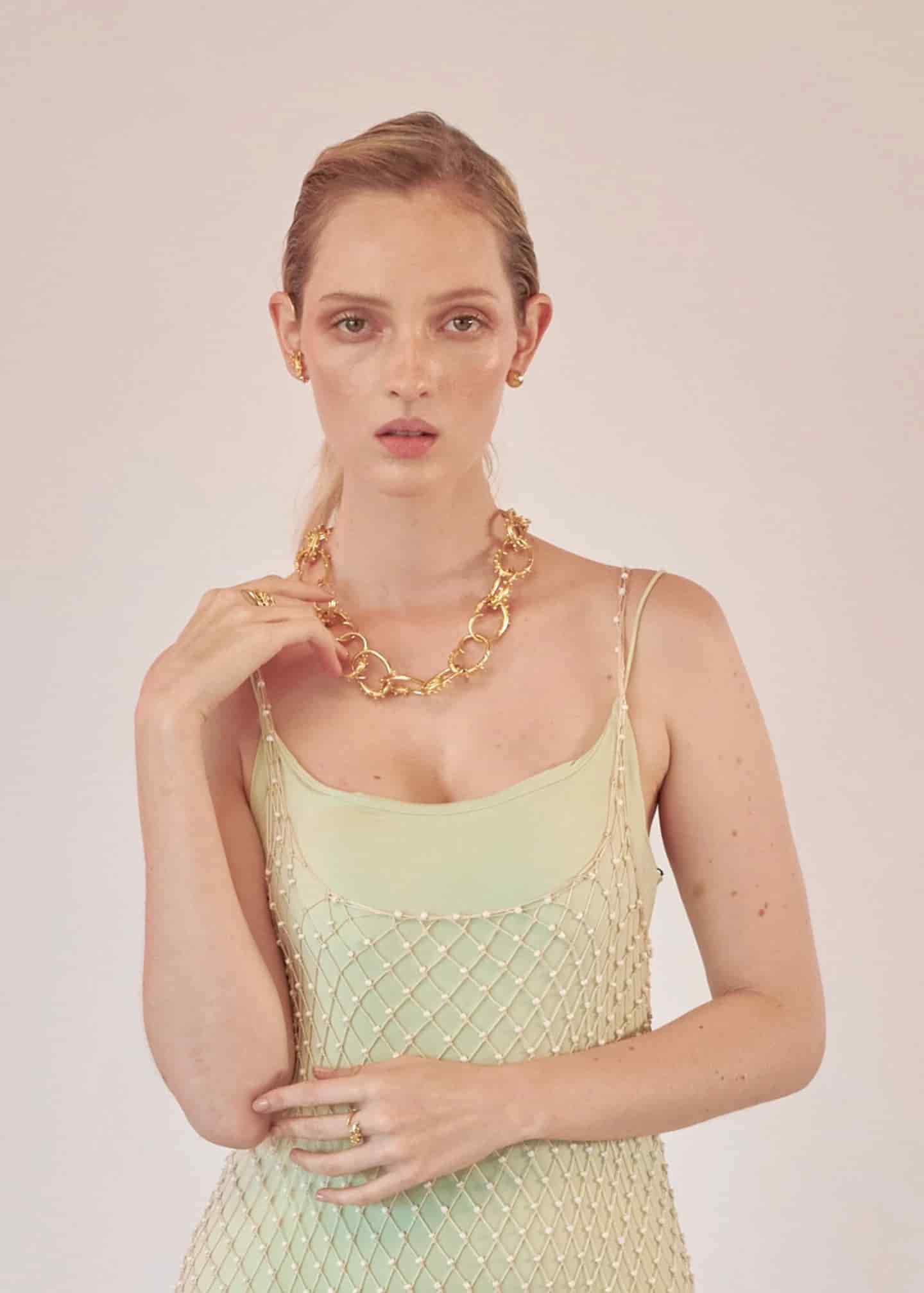 Choker Estambres Maxi Dorado - miniatura 2
