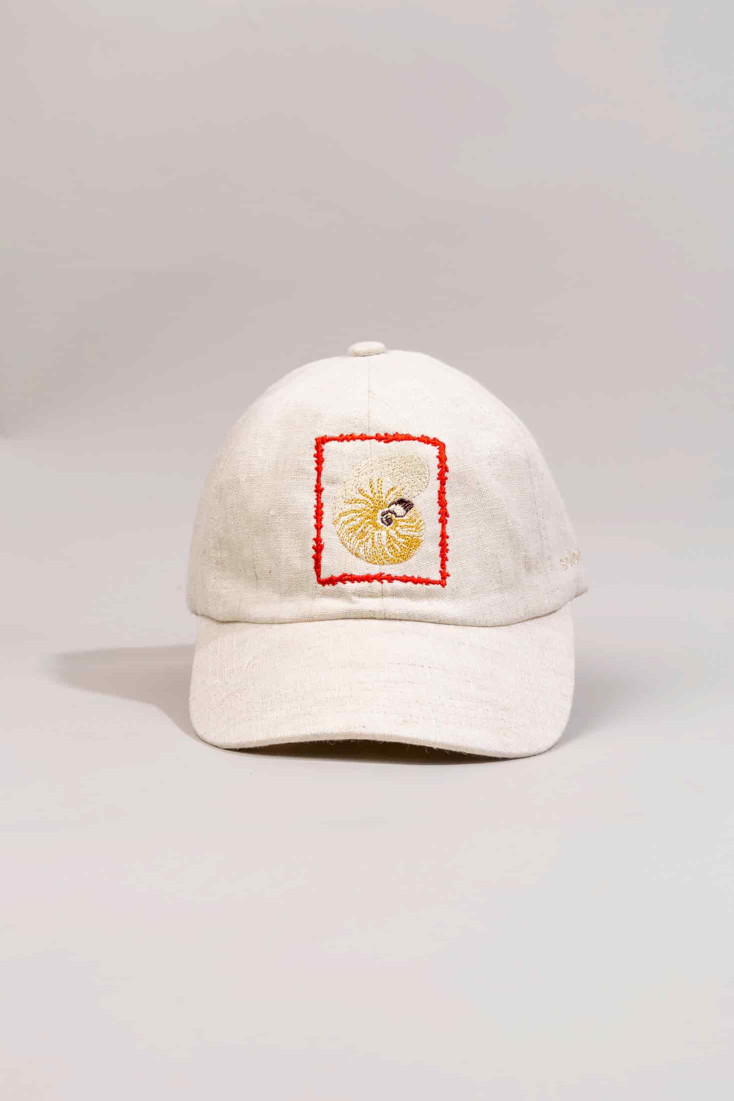 Men's linen cap atlantis embroidered - miniatura 3