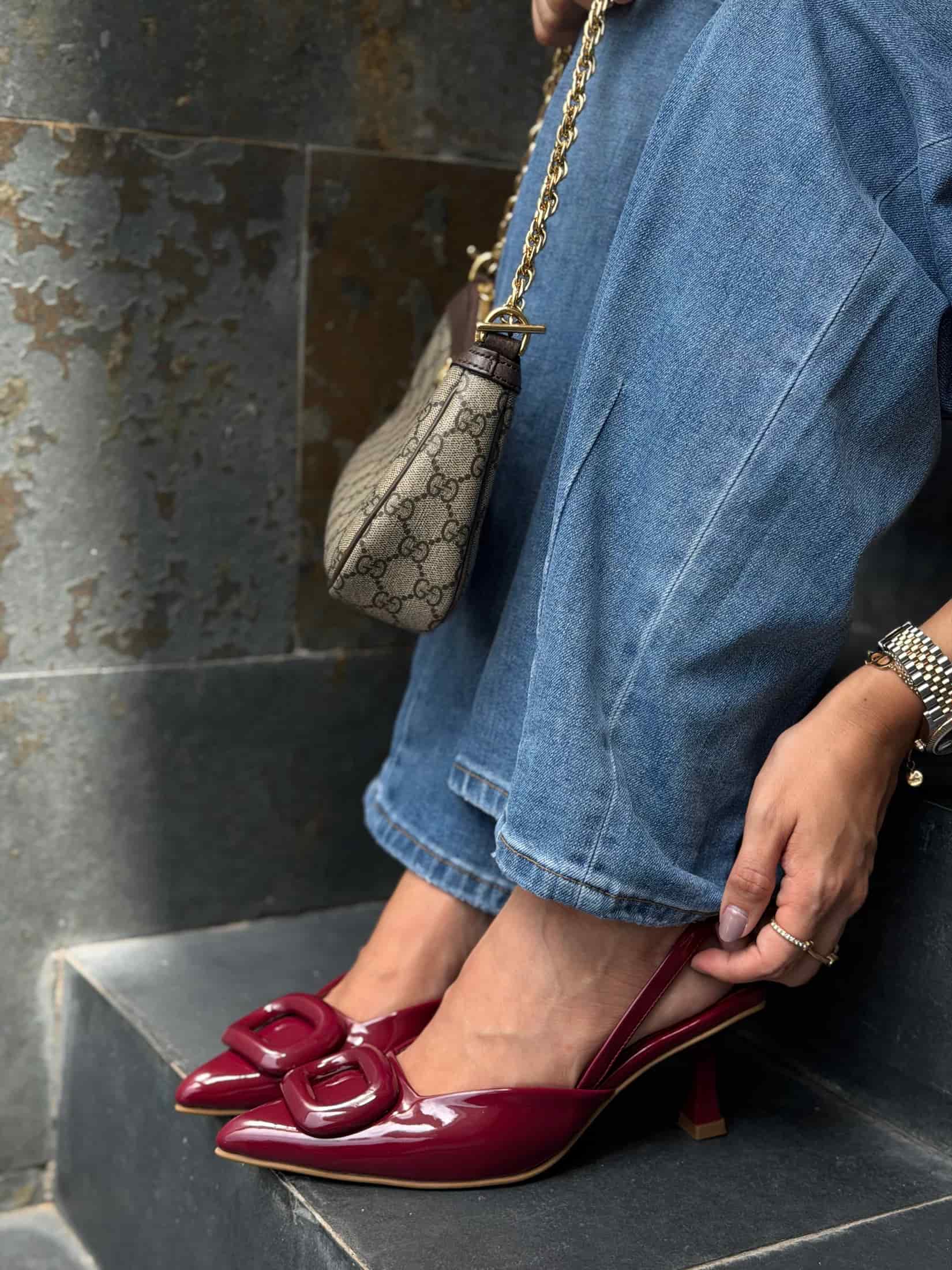 STILETTOS AMELIE   BORGOÑA - miniatura 3