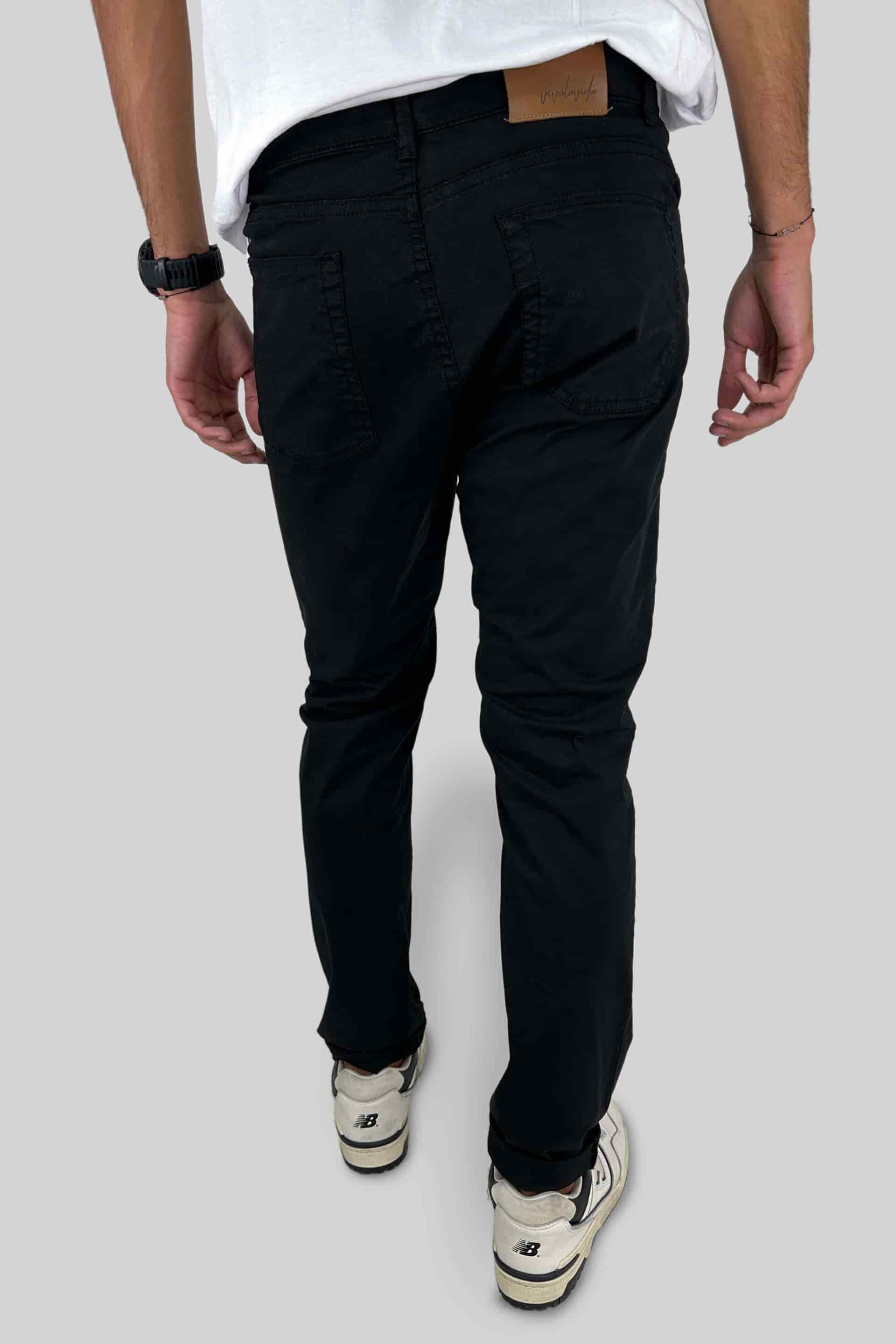 PANTALON 5 BOLSILLOS NEGRO - miniatura 2