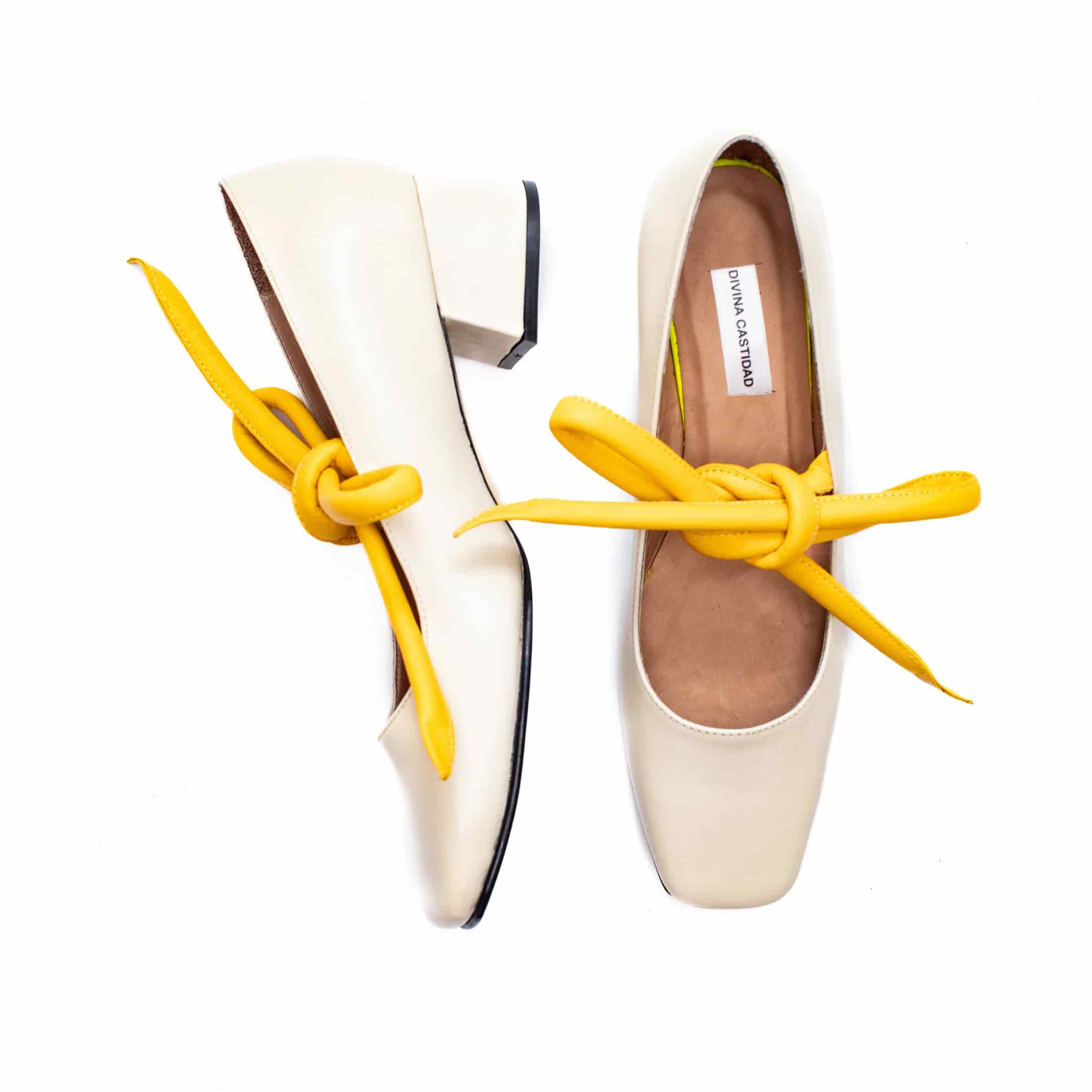 CHUNKIE MARY JANE beige x amarillo - miniatura 4
