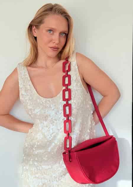 Mimi Moon bag -waves strap burgundy - miniatura 2