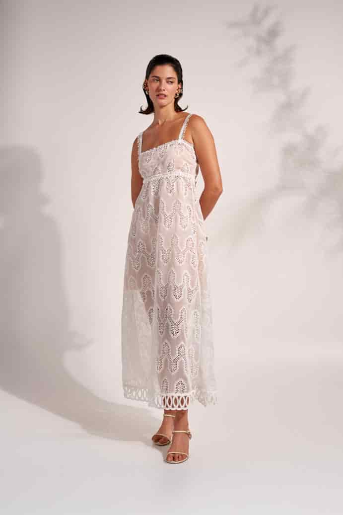 JOSEPHINE MAXI DRESS WHITE - miniatura 1