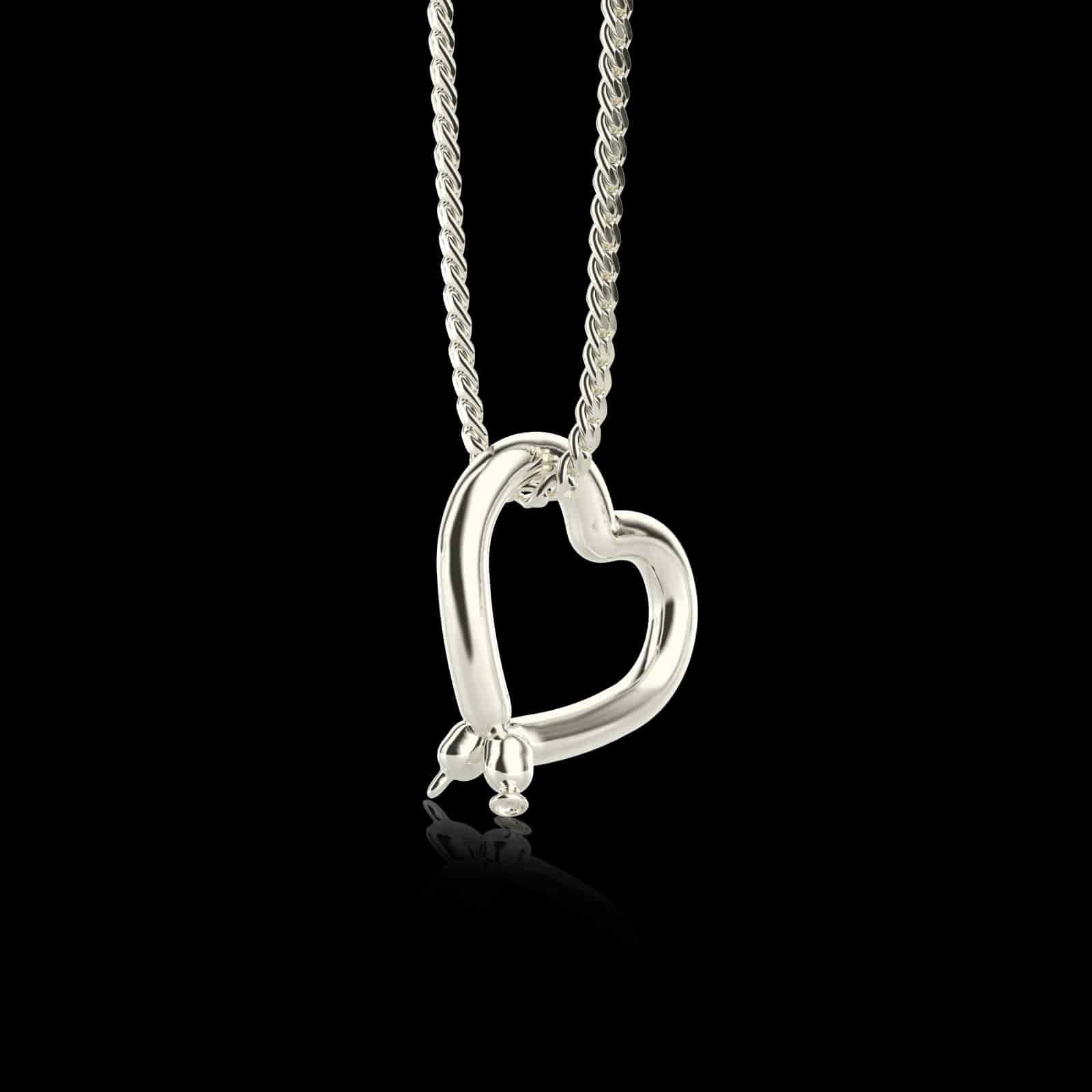 Collar Corazon Latex Balloon Plata 925 - miniatura 2