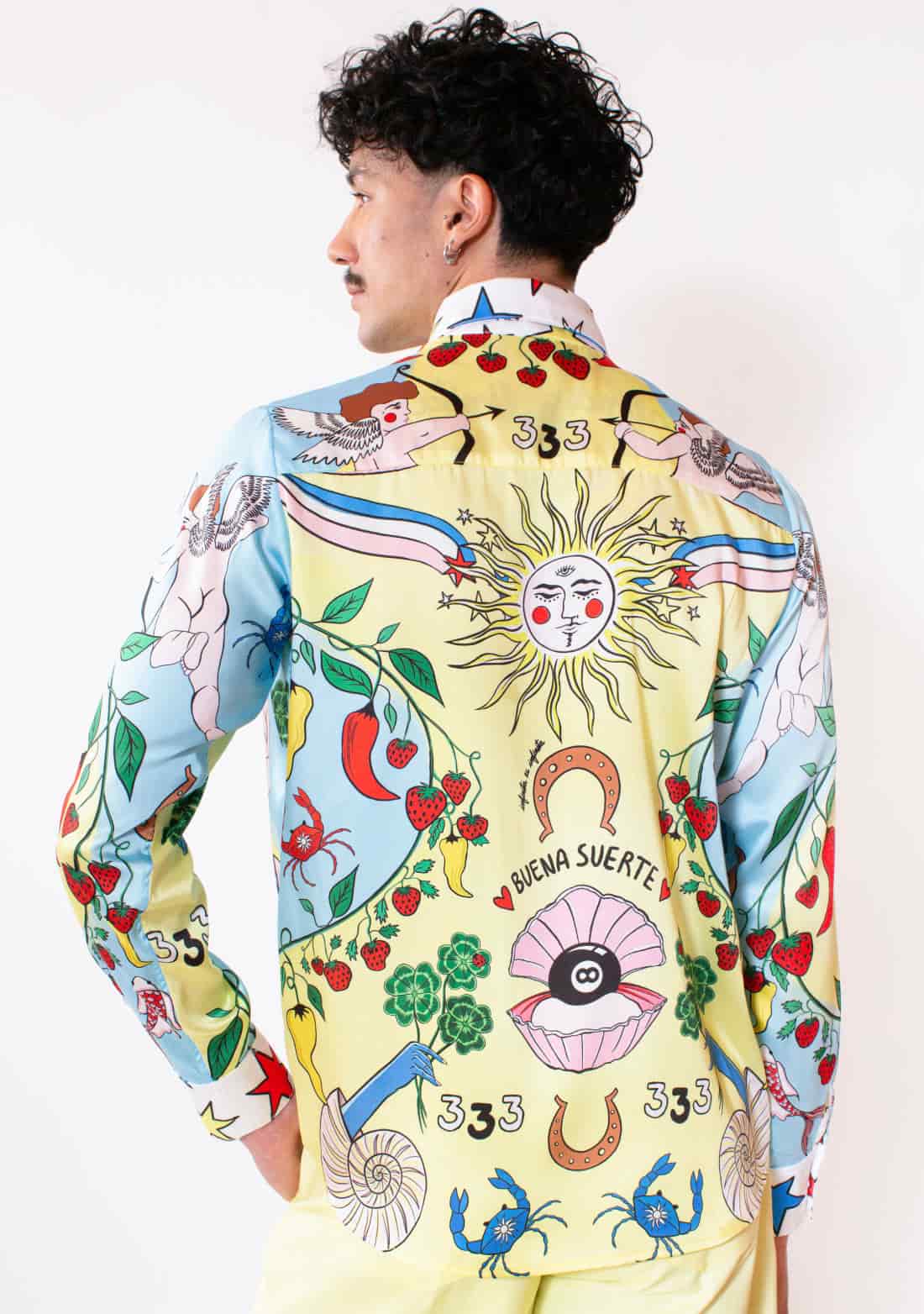Camisa Manga Larga Unisex / Ilustración Agua y Cielo - miniatura 3