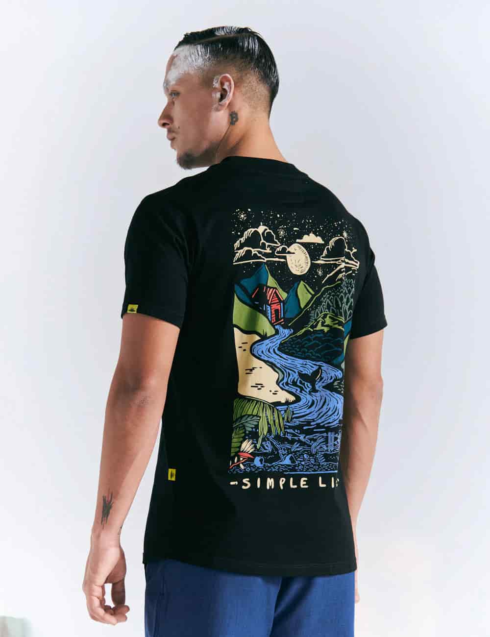 Camiseta Regular Fit Mountain Life negro Hombre - miniatura 9