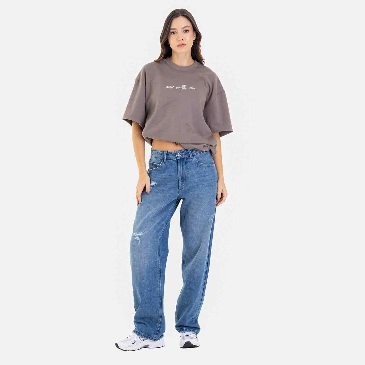 Clean Relaxed Fit Jeans Mid Blue - miniatura 5