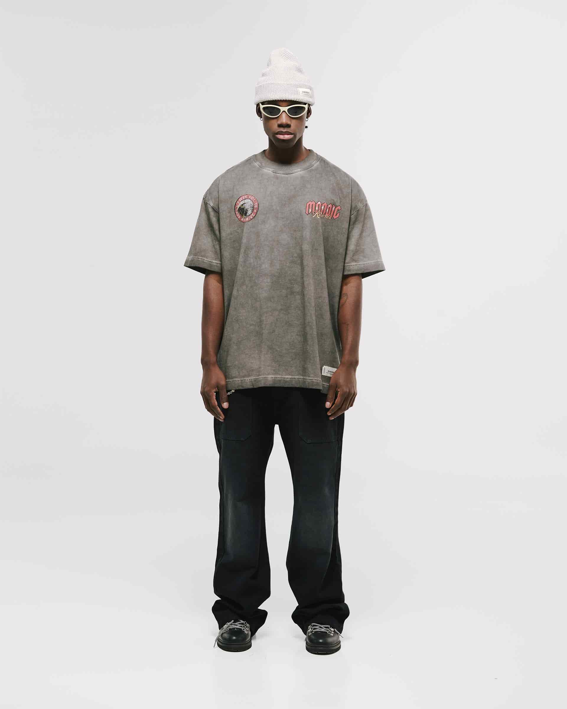 Camiseta Oversized Monoic Eagle - Gris Desgastado - miniatura 5