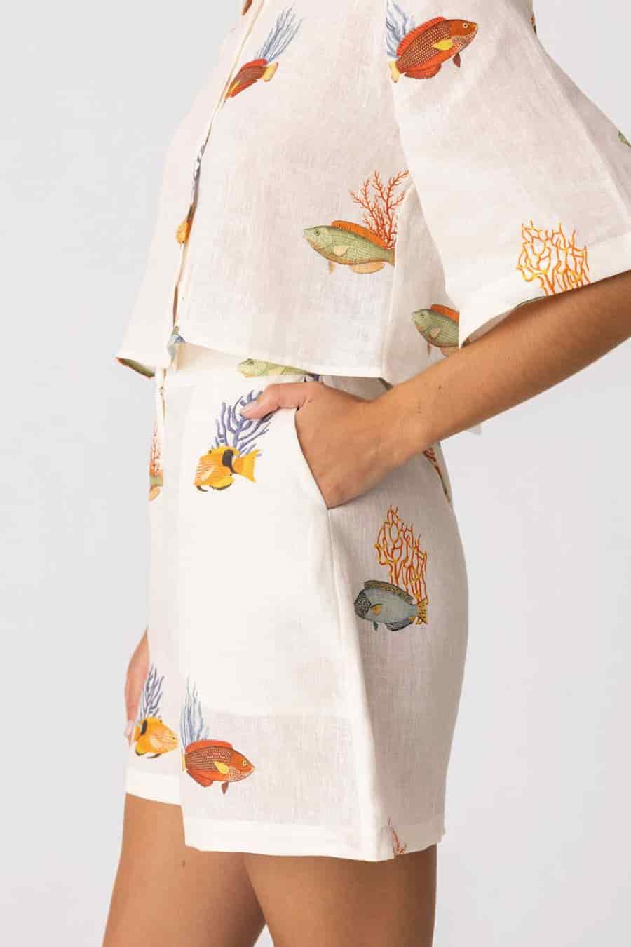 Women's linen short nemo - miniatura 6