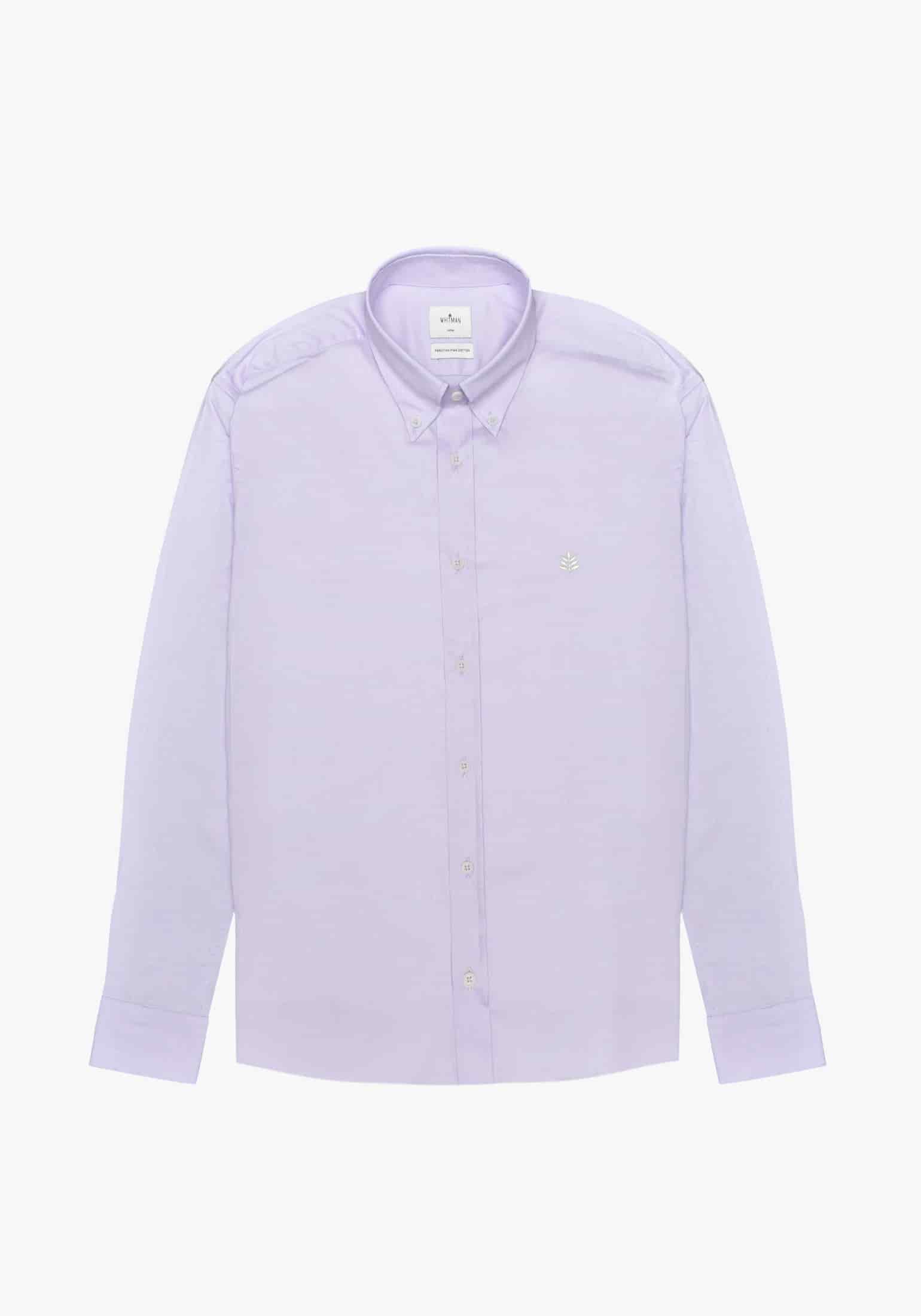 Camisa Lila Cuello Button Down L-Atn - miniatura 1