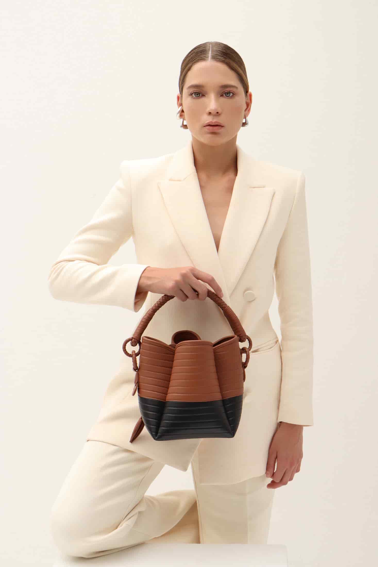 Tulip Oxford Bag, Black & Brandy - miniatura 2
