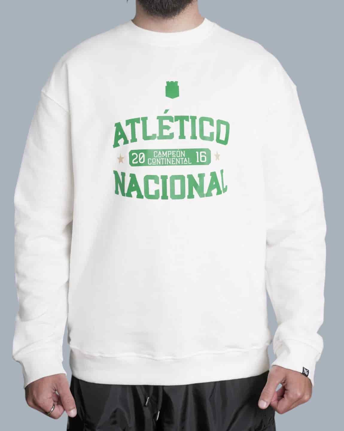 BUZO CREMA HOMBRE ATLÉTICO NACIONAL - miniatura 1