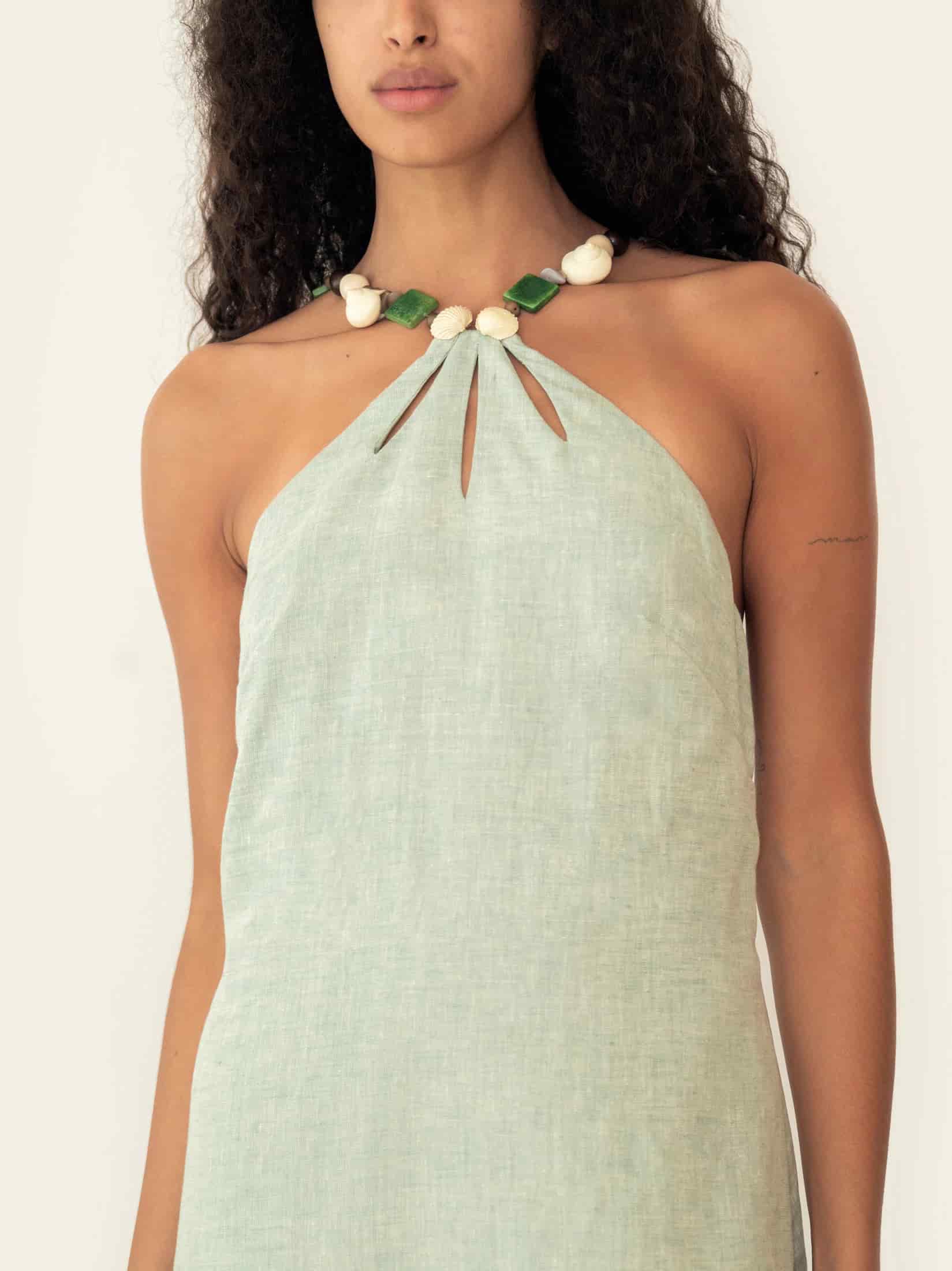 DAKOTA DRESS SEAFOAM GREEN - miniatura 4
