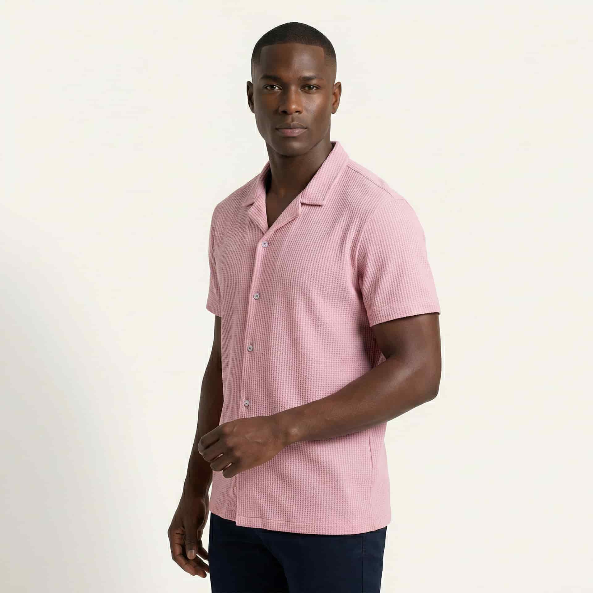 Camisa Texturizada Bowling Rosa C224 - miniatura 4