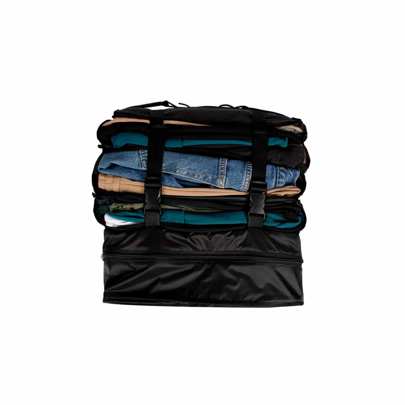 Cubos Organizador de viaje Acordeon 5 compartimientos Light Negro - miniatura 3