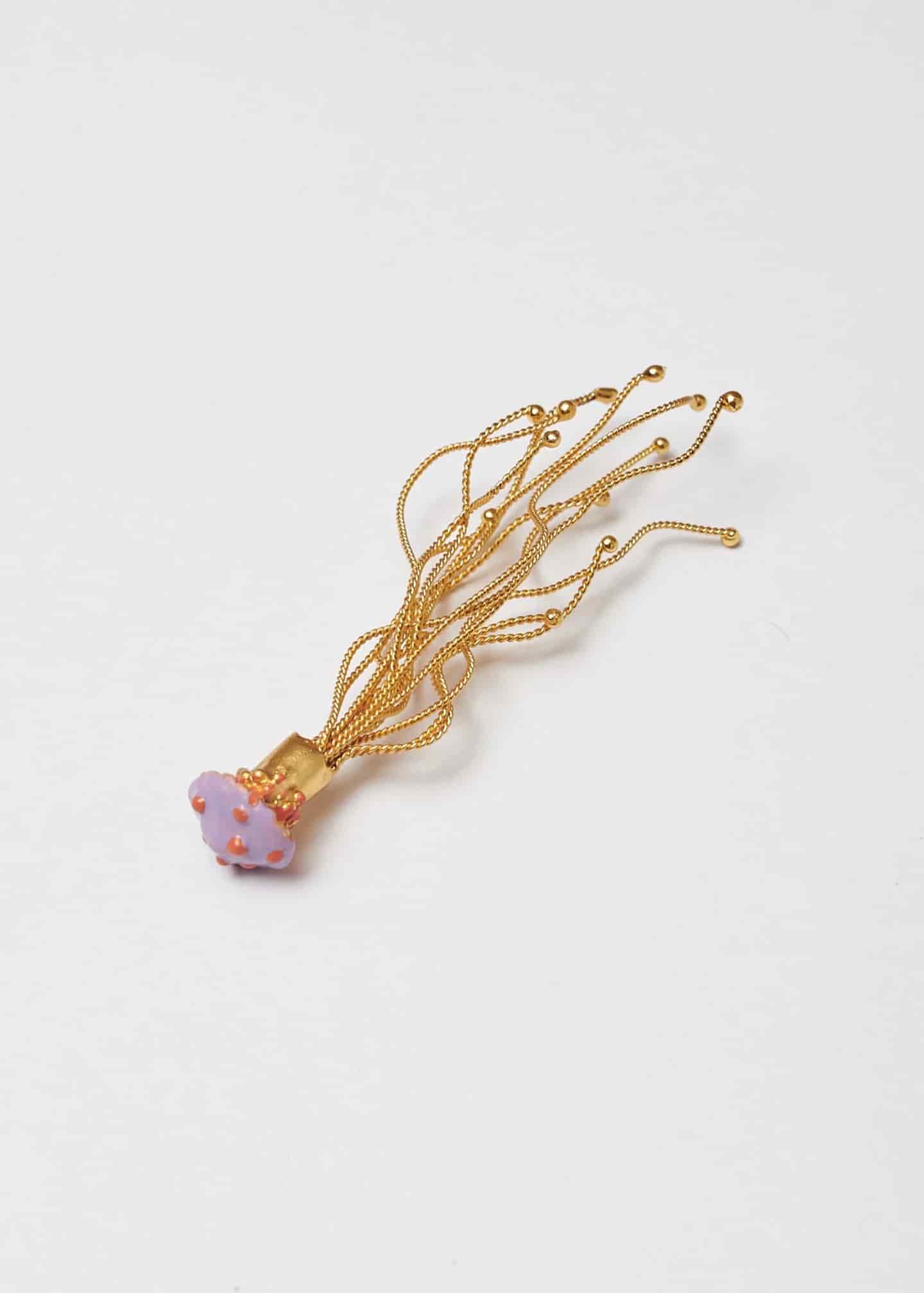 Arete broche micelios maxi Lila - miniatura 4
