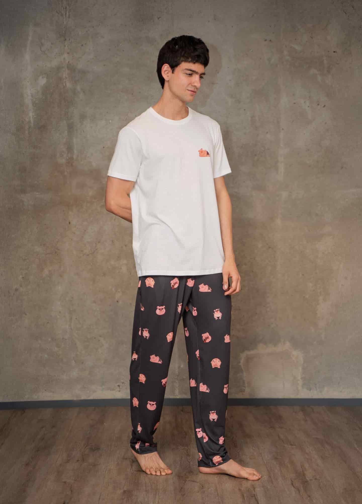 Conjunto Pantalón Cerditos - Negro - miniatura 1