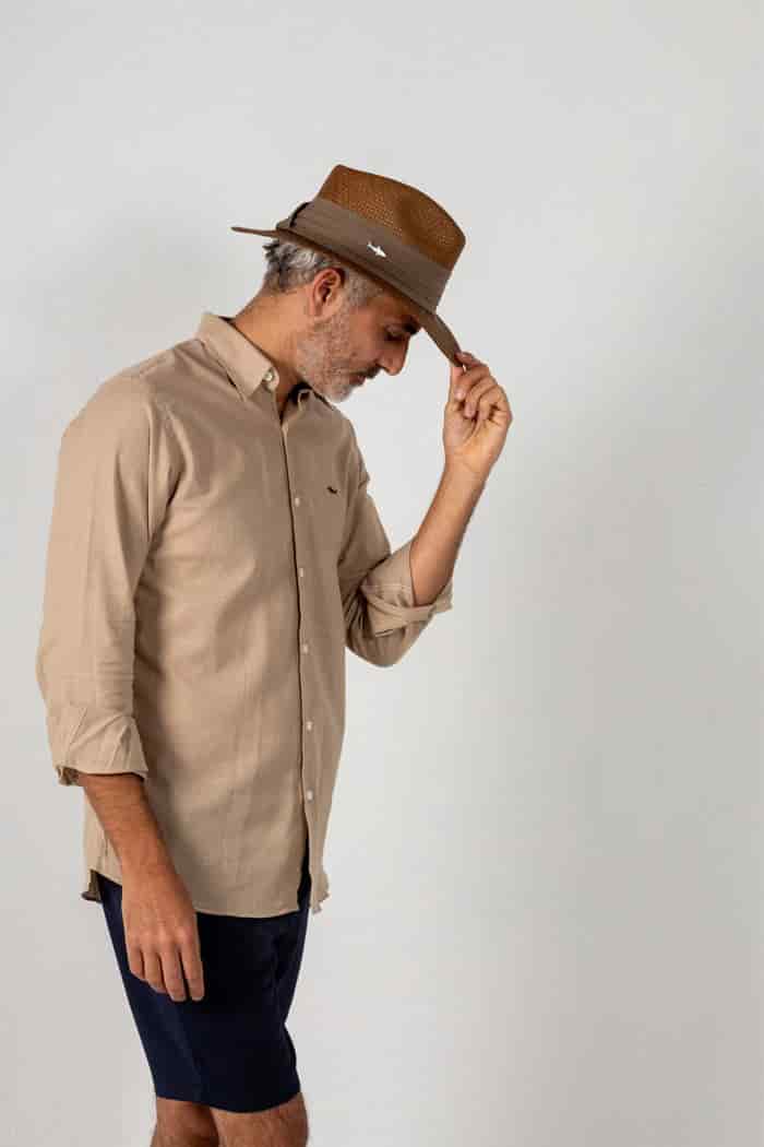 SOMBRERO OSCURO CINTA ANCHA CENIZO - miniatura 4