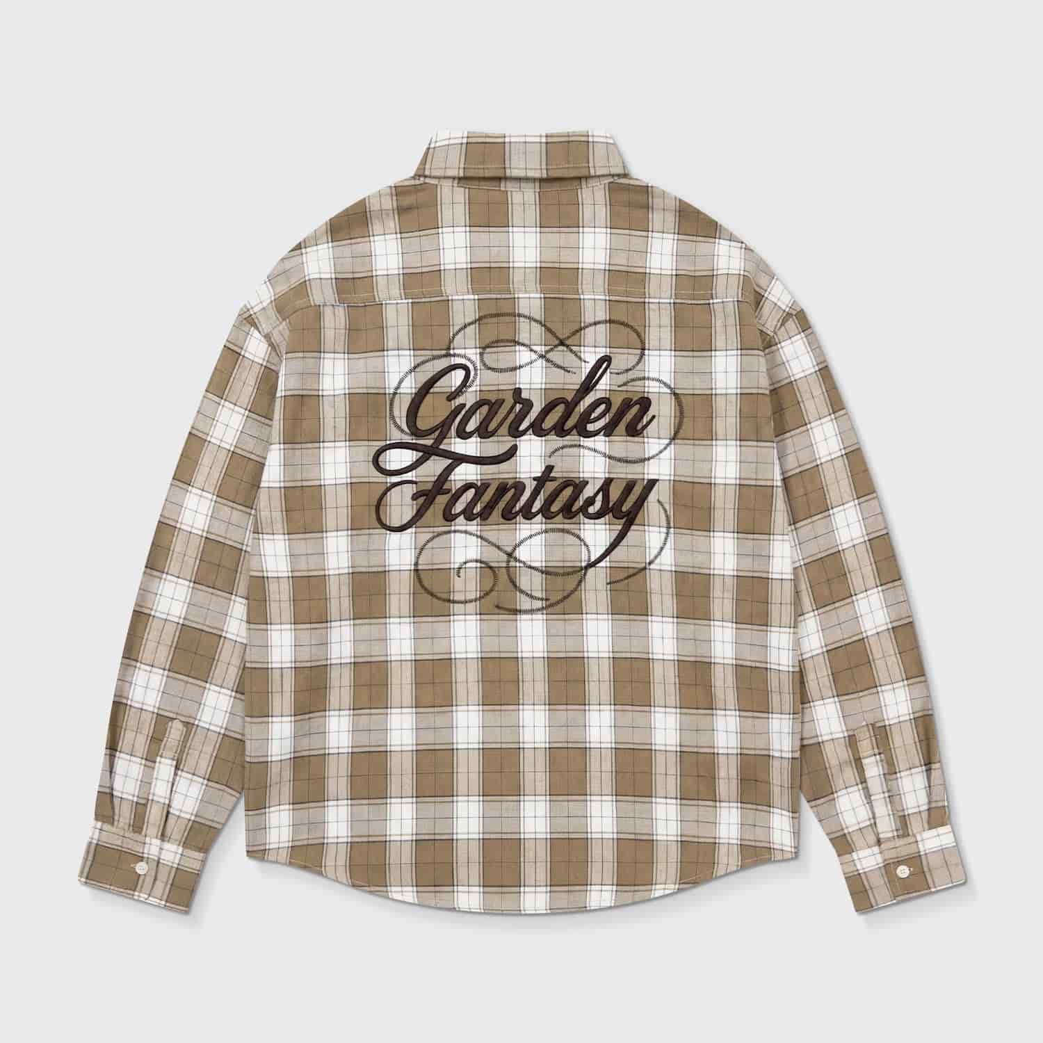 Garden Plaid Shirt - Cream - miniatura 1