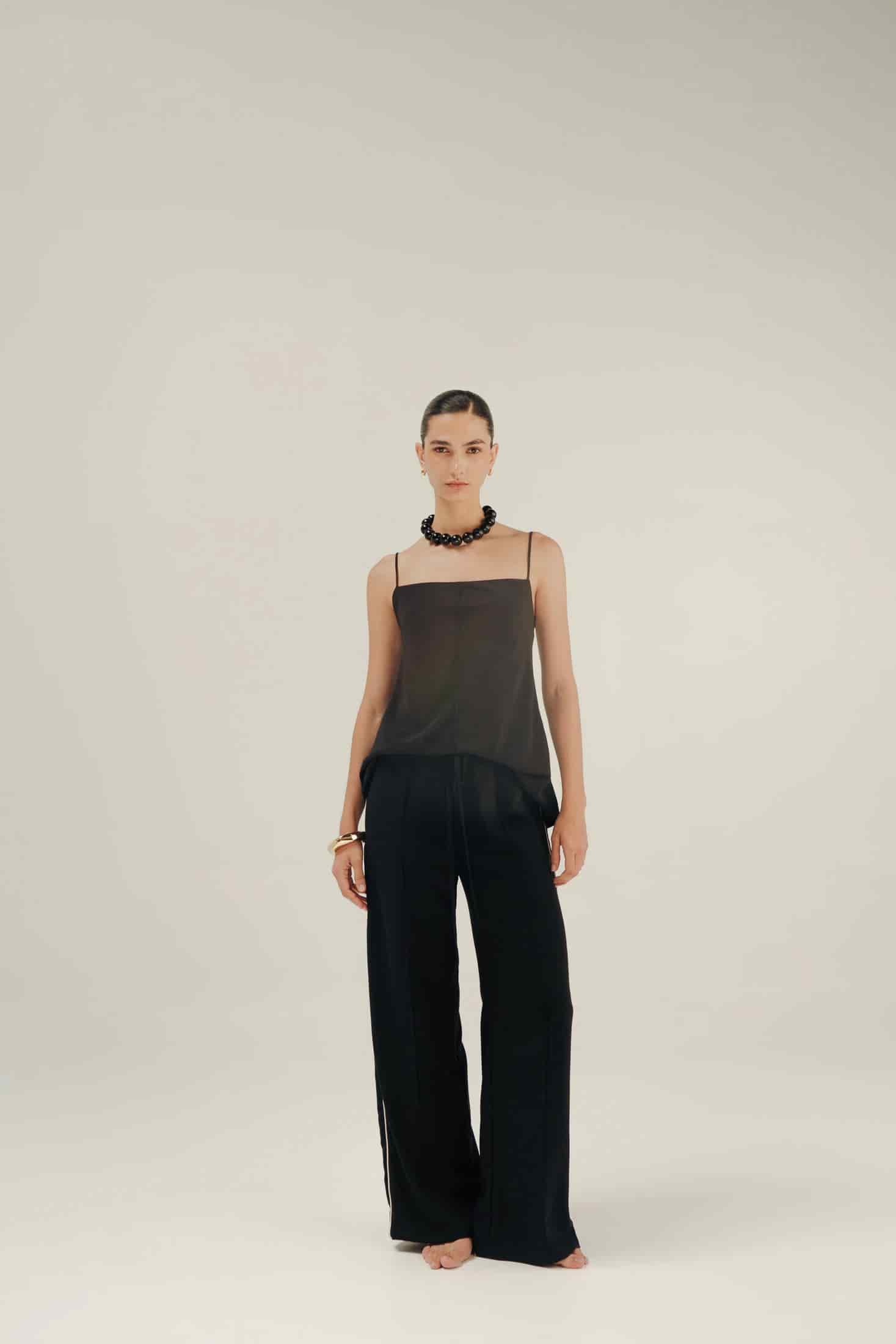 CARIÑO MIO TOP OPEN-BACK - BLACK - miniatura 1