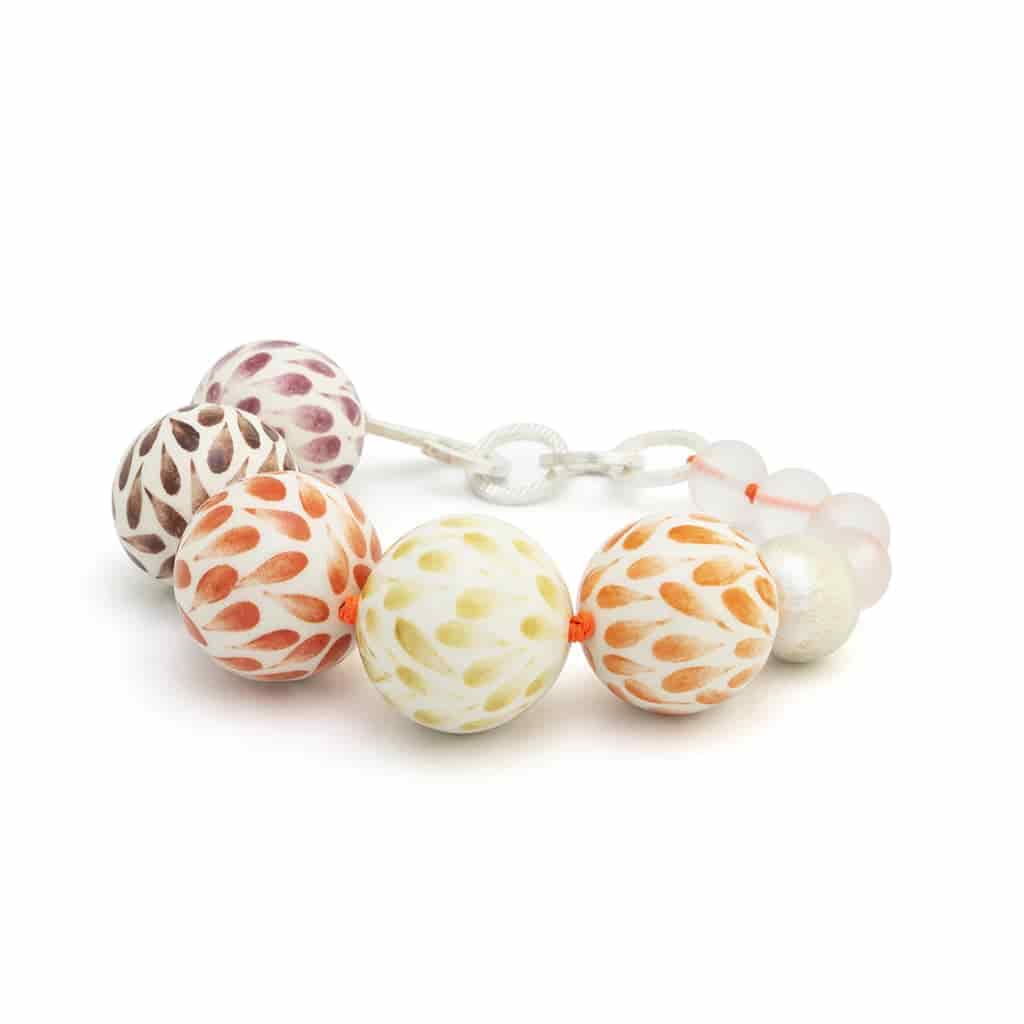 PULSERA 5 ESFERAS EN PETALOS - miniatura 3