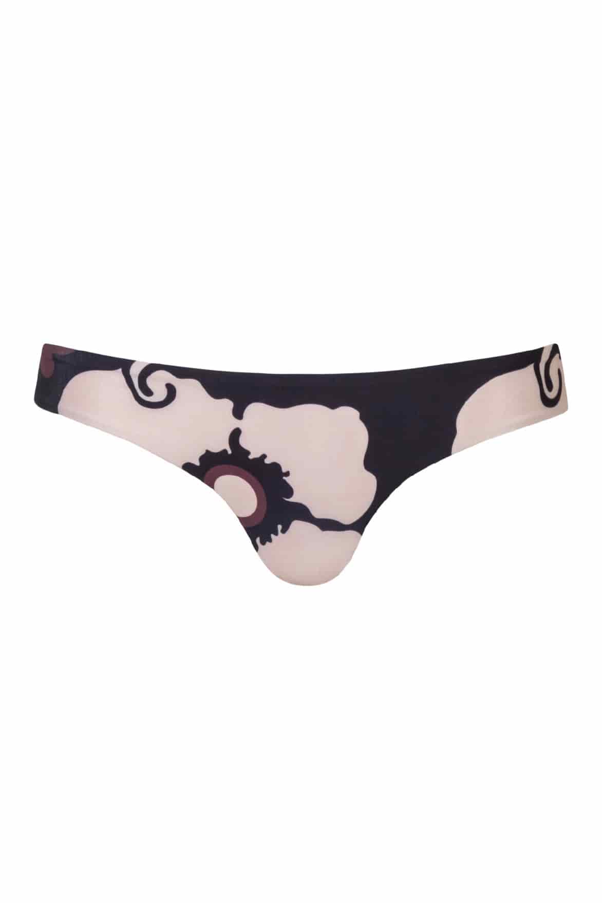 Guava Bottom / Black Maxi Flowers - Nude - miniatura 1