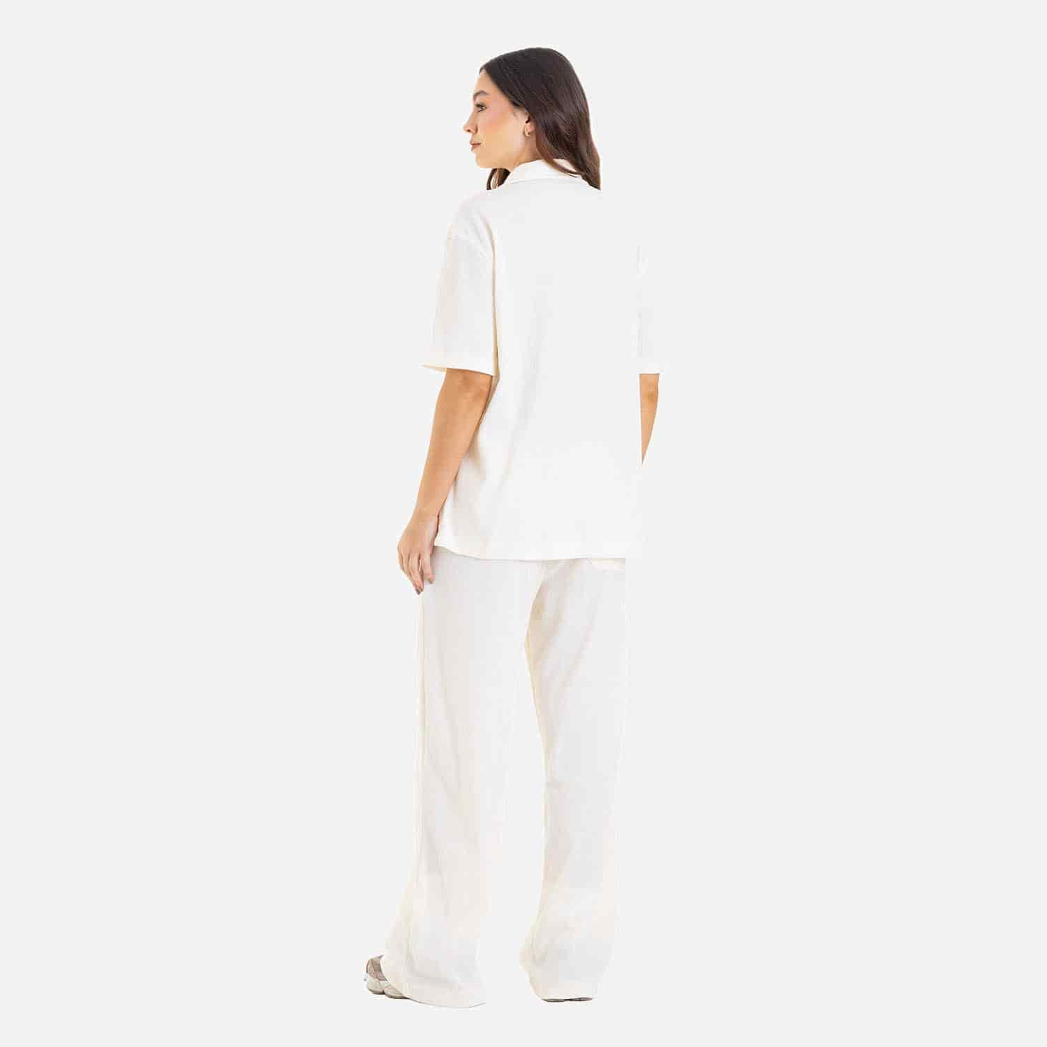 Relaxed Short Sleeve Shirt Ivory - miniatura 12