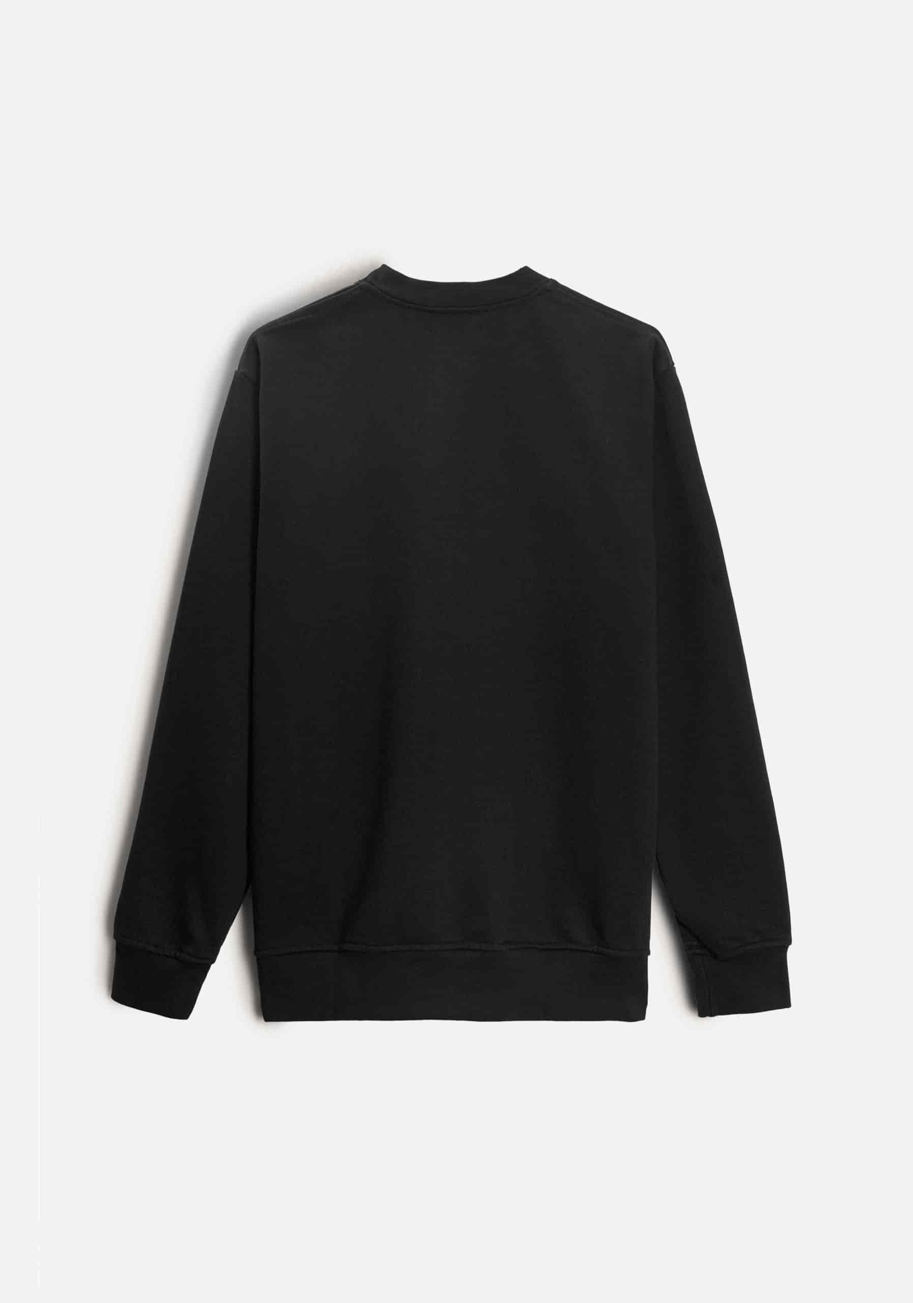 Buzo H Crew Neck Unicolor Negro - miniatura 4