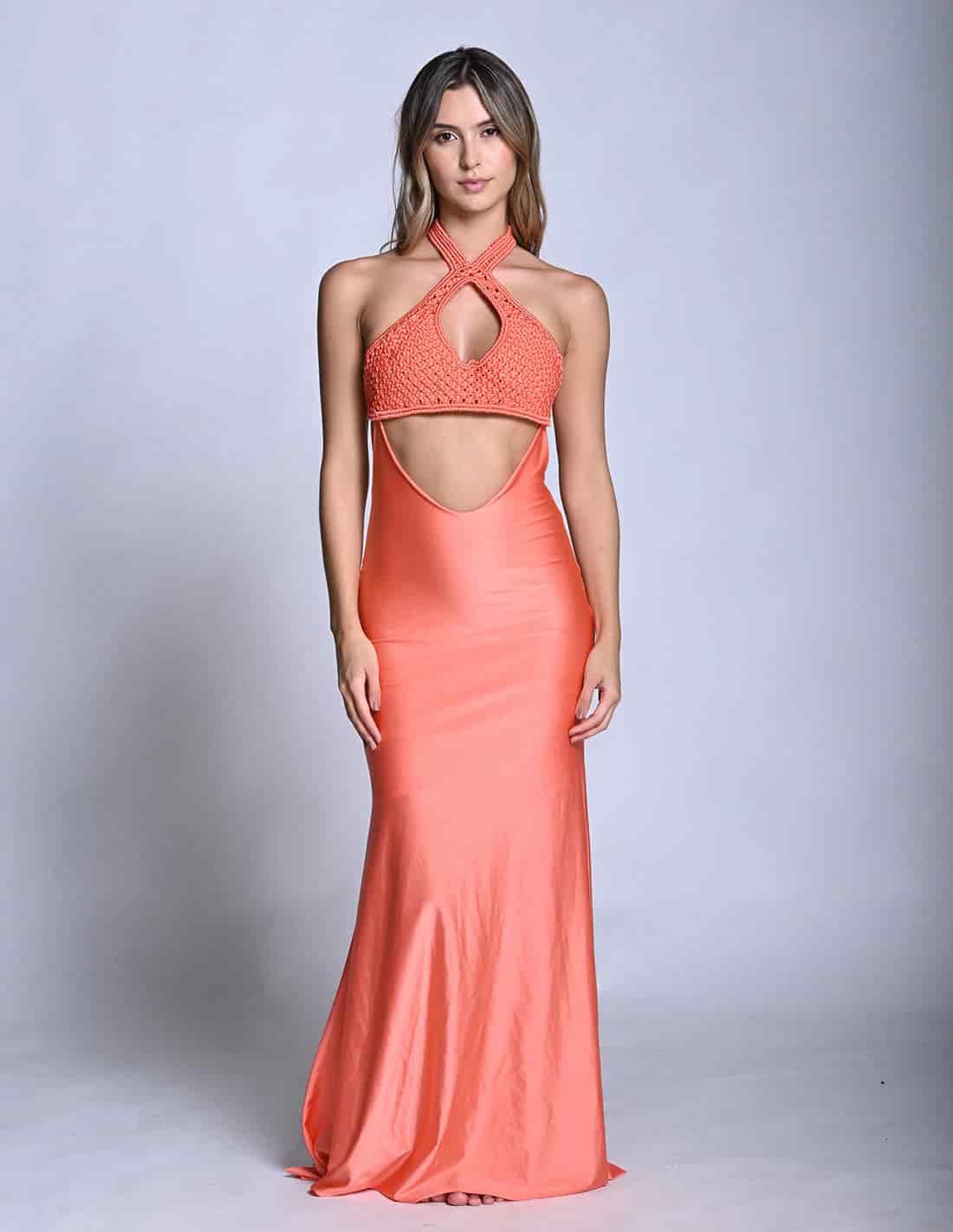 Vestido Kai Salmon - miniatura 4