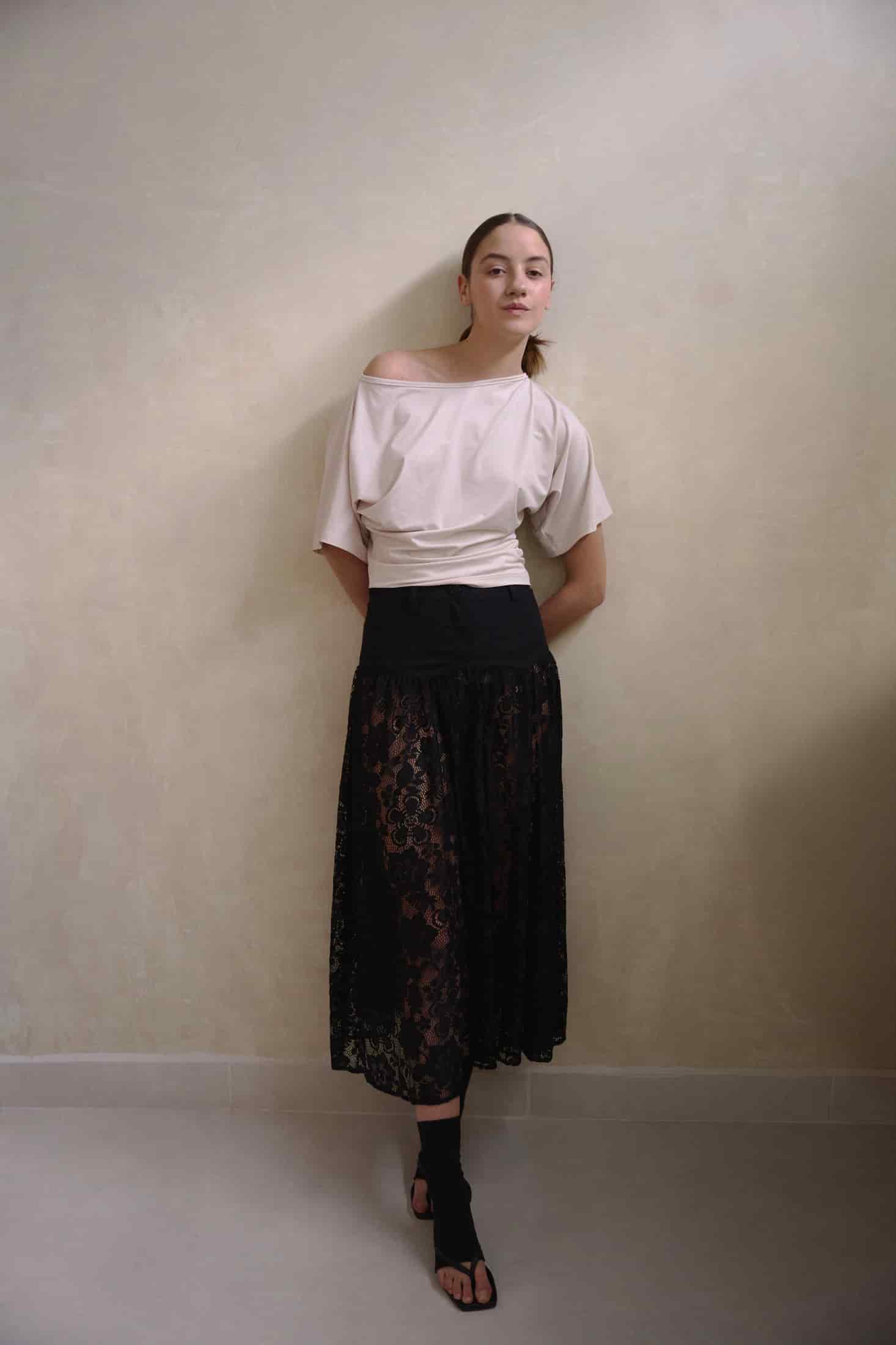 MIDNIGHT LACE SKIRT - miniatura 2