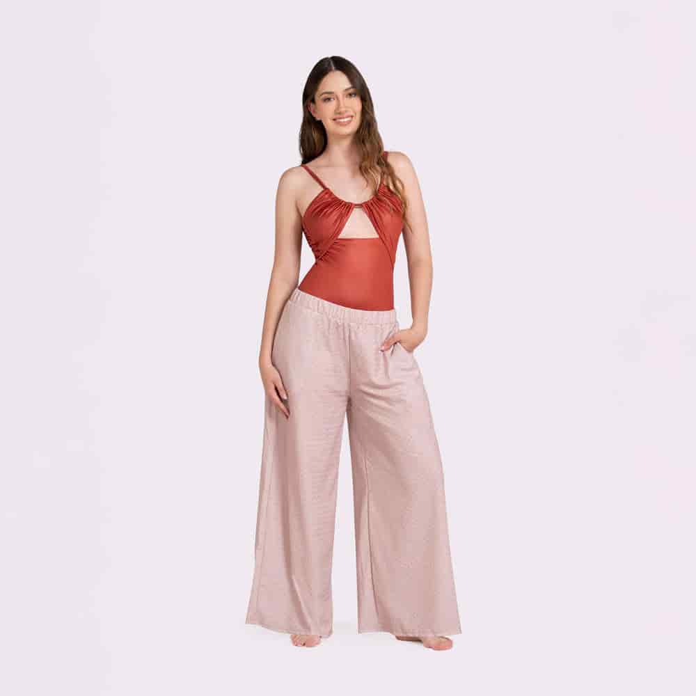 Pantalón Pareo Ancho  Broderie Playa Mujer - miniatura 3